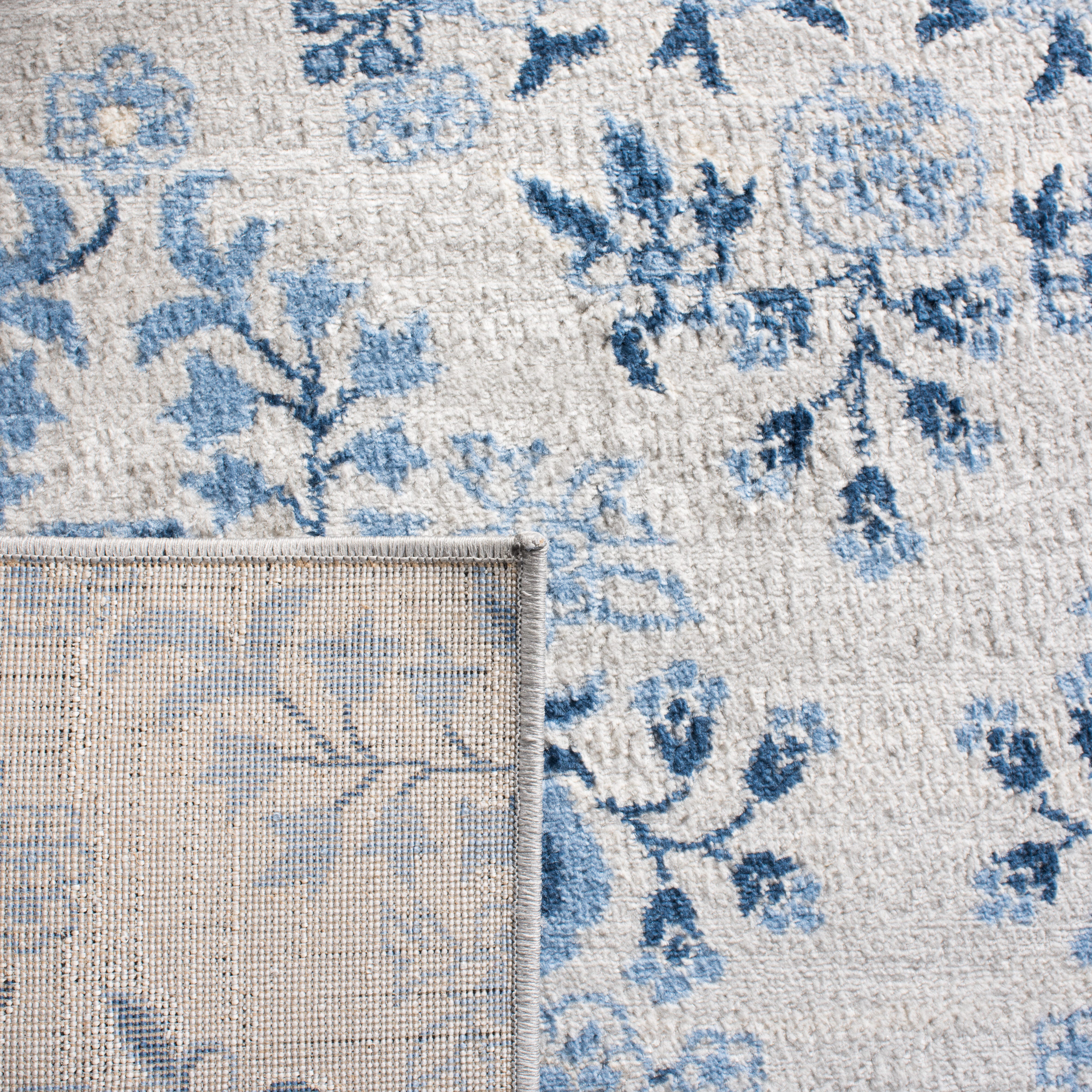 Safavieh Martha Stewart Collection Valeriea 4' x 4' Square Rug, Cream/Blue, large