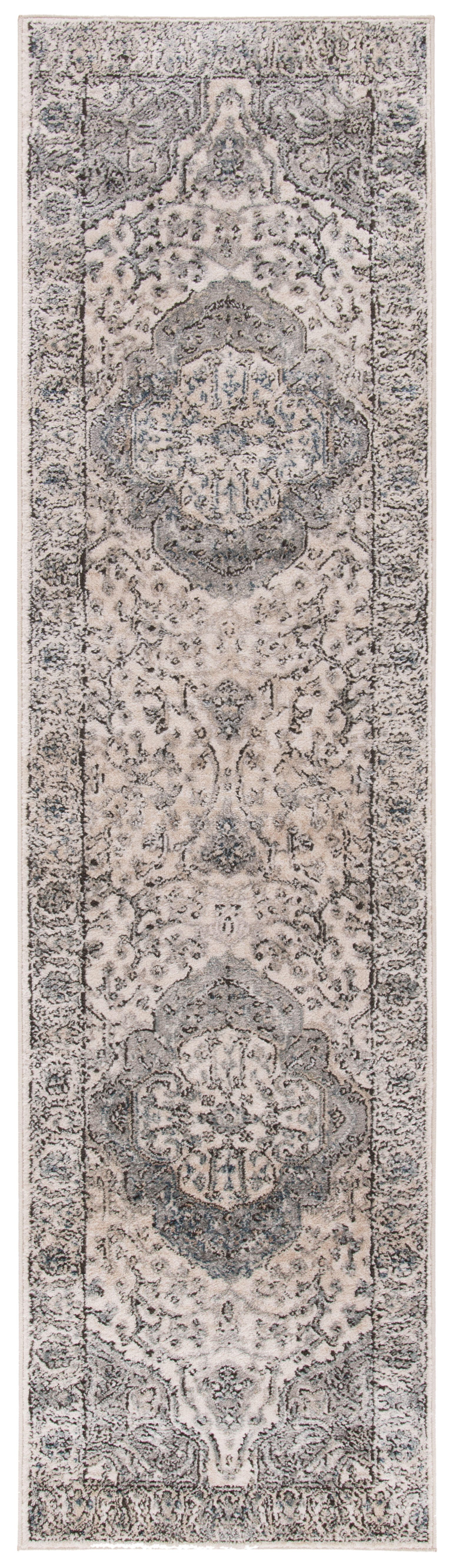 Safavieh Martha Stewart Collection Abramina 2'2" x 6' Runner Rug, Ivory/Gray, large