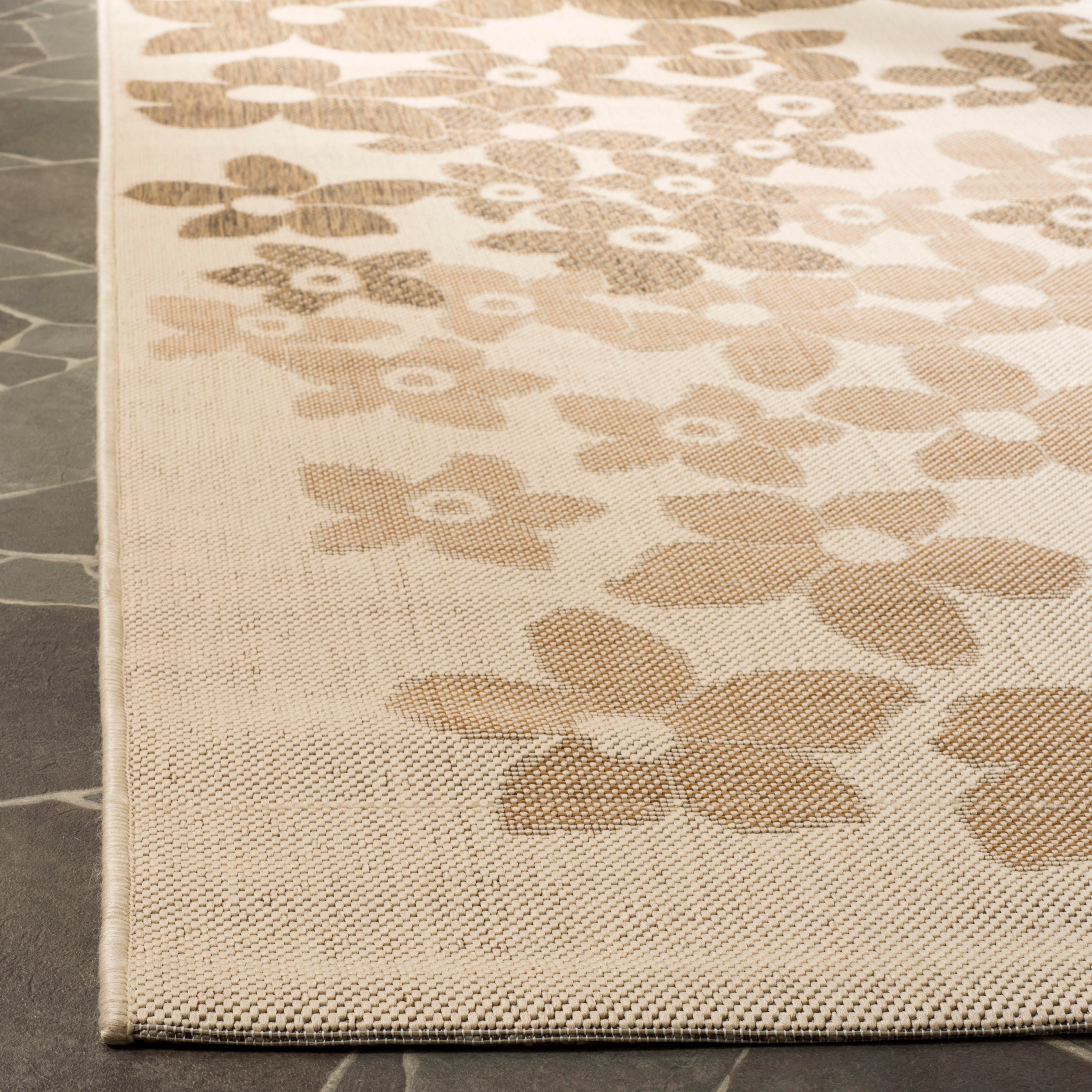 Safavieh Martha Stewart Collection Field Flowers 5'3" x 7'7" Area Rug, Beige/Brown, large