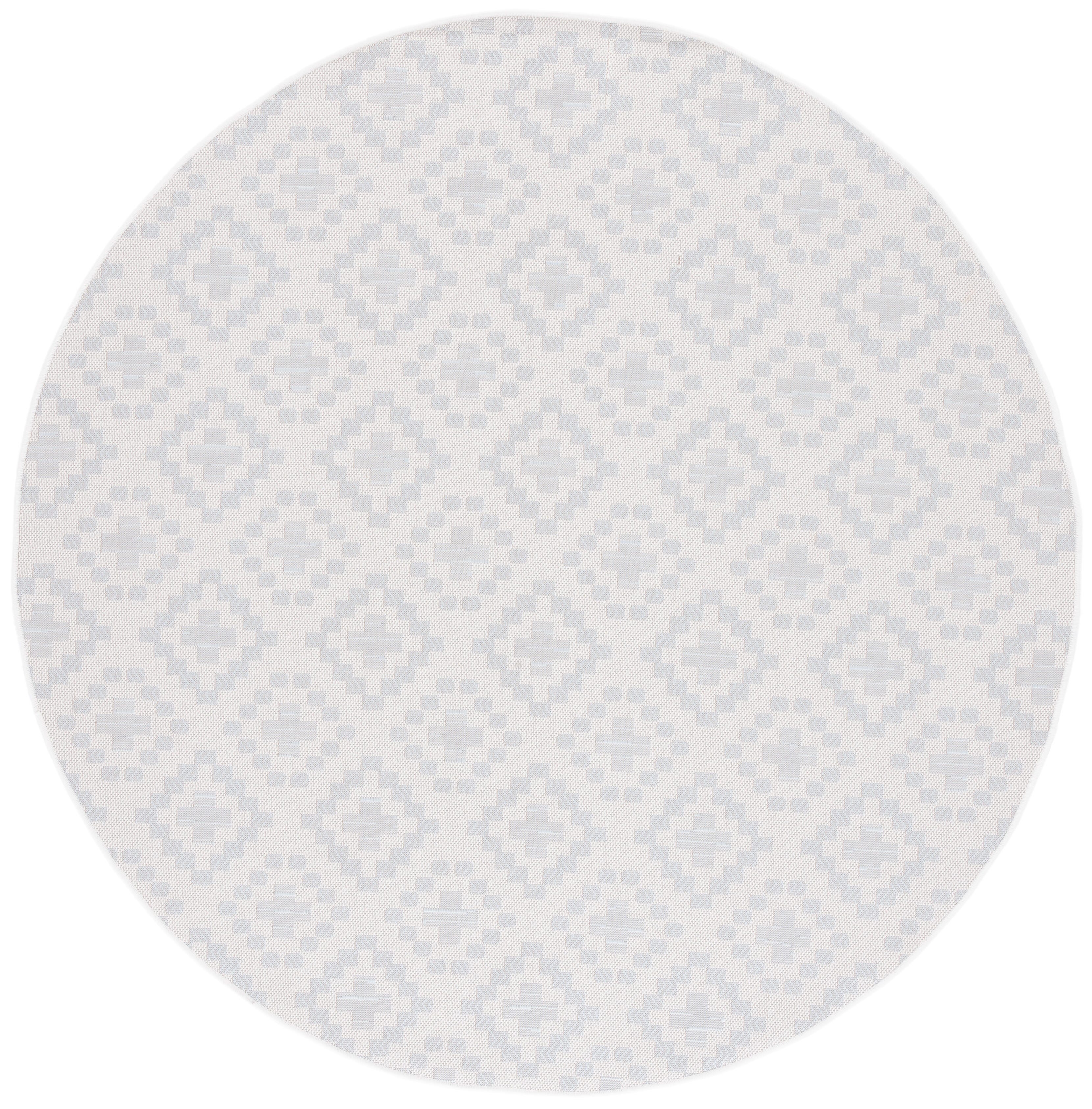 Safavieh Martha Stewart Collection Zauresh 6'7" x 6'7" Round Rug, Ivory/Gray, large