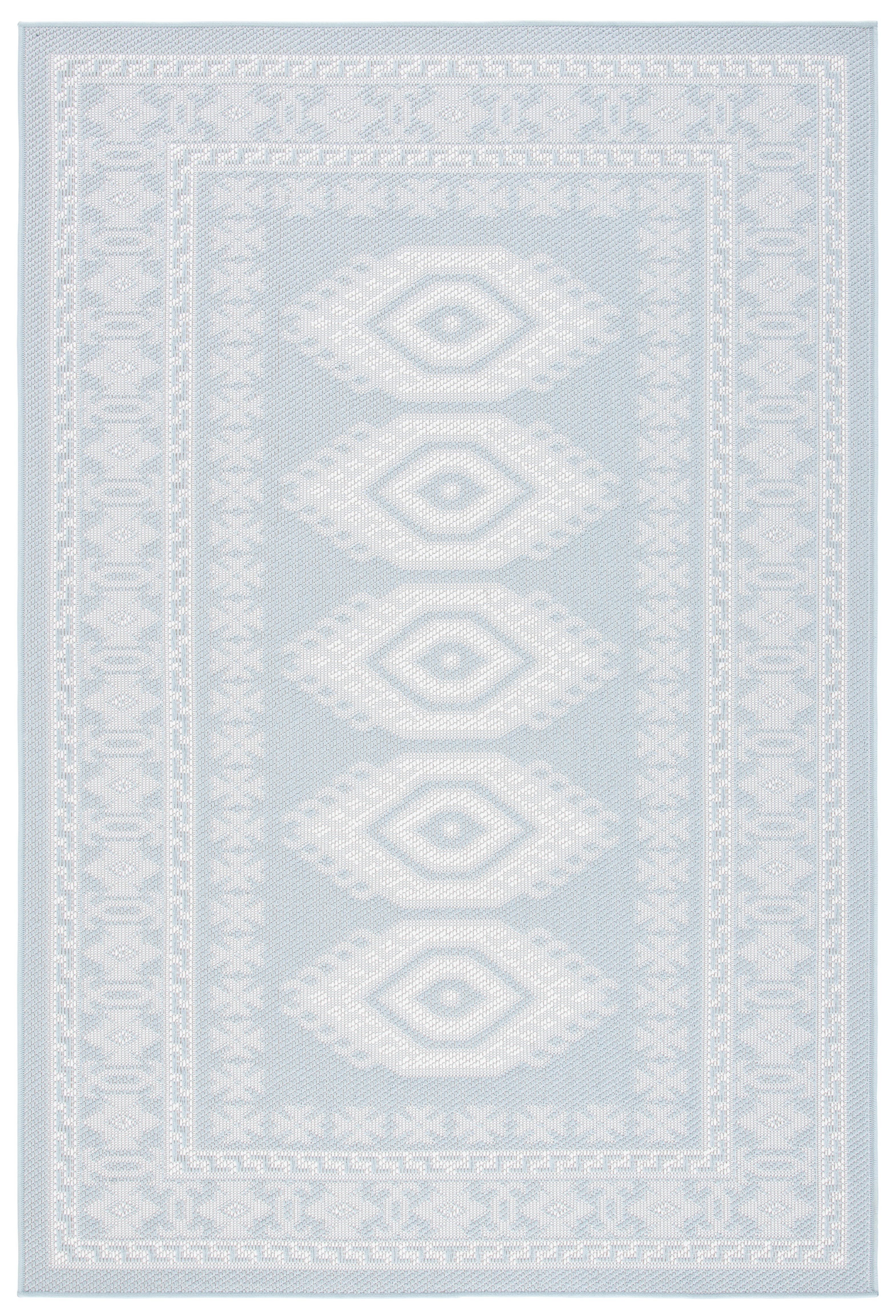 Safavieh Martha Stewart Collection Finnbjorg 4'5" x 6'5" Area Rug, Aqua/Blue Ivory, large