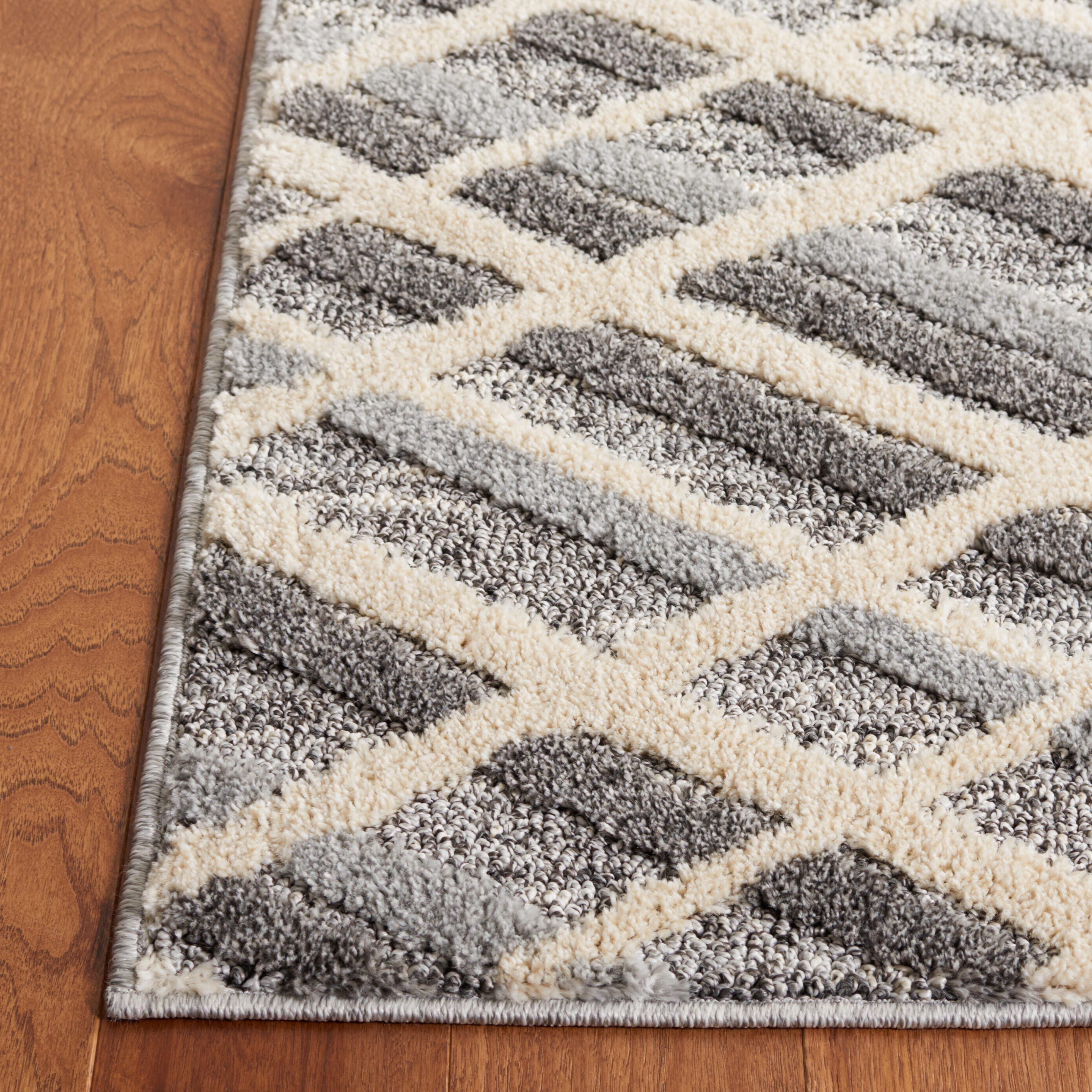 Safavieh Martha Stewart Collection Bosiljka 4' x 6' Area Rug, Ivory Gray/Dark Gray, large
