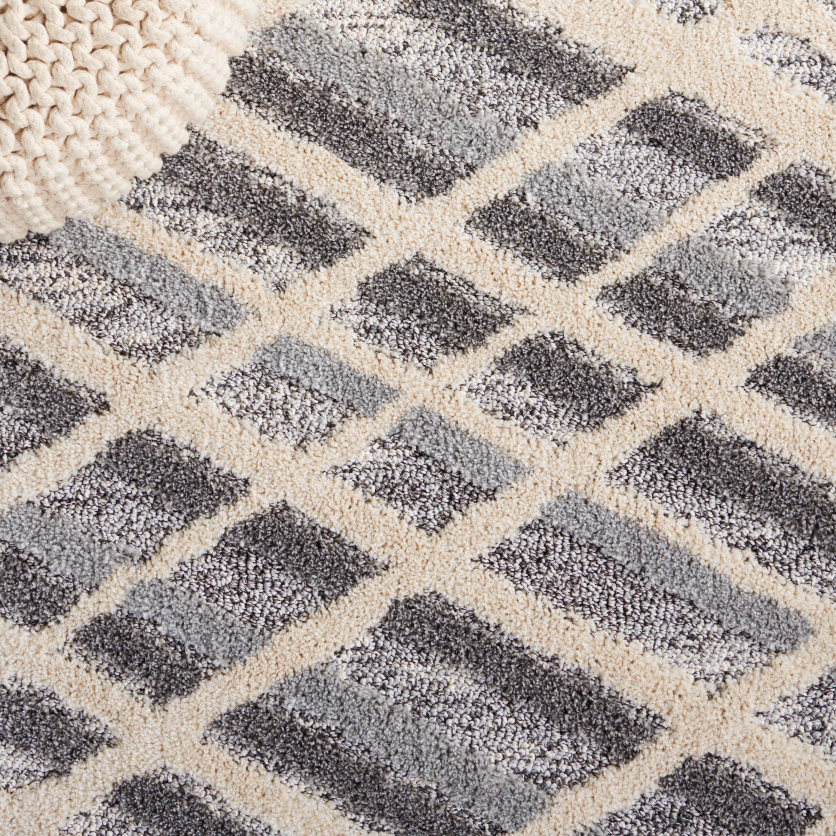 Safavieh Martha Stewart Collection Bosiljka 4' x 6' Area Rug, Ivory Gray/Dark Gray, large