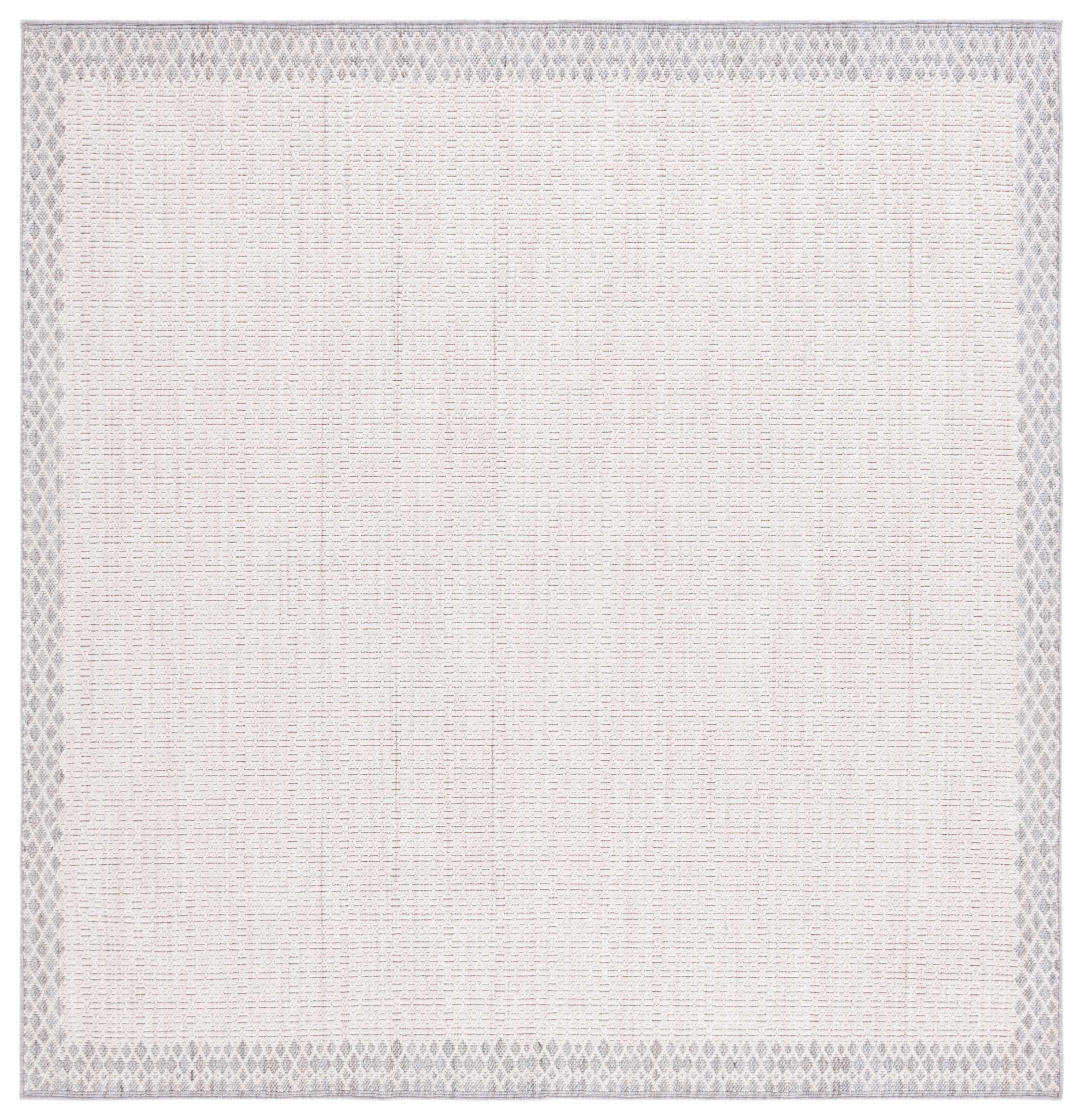 Safavieh Martha Stewart Collection Claudie 6'7" x 6'7" Square Rug, Ivory/Gray, large
