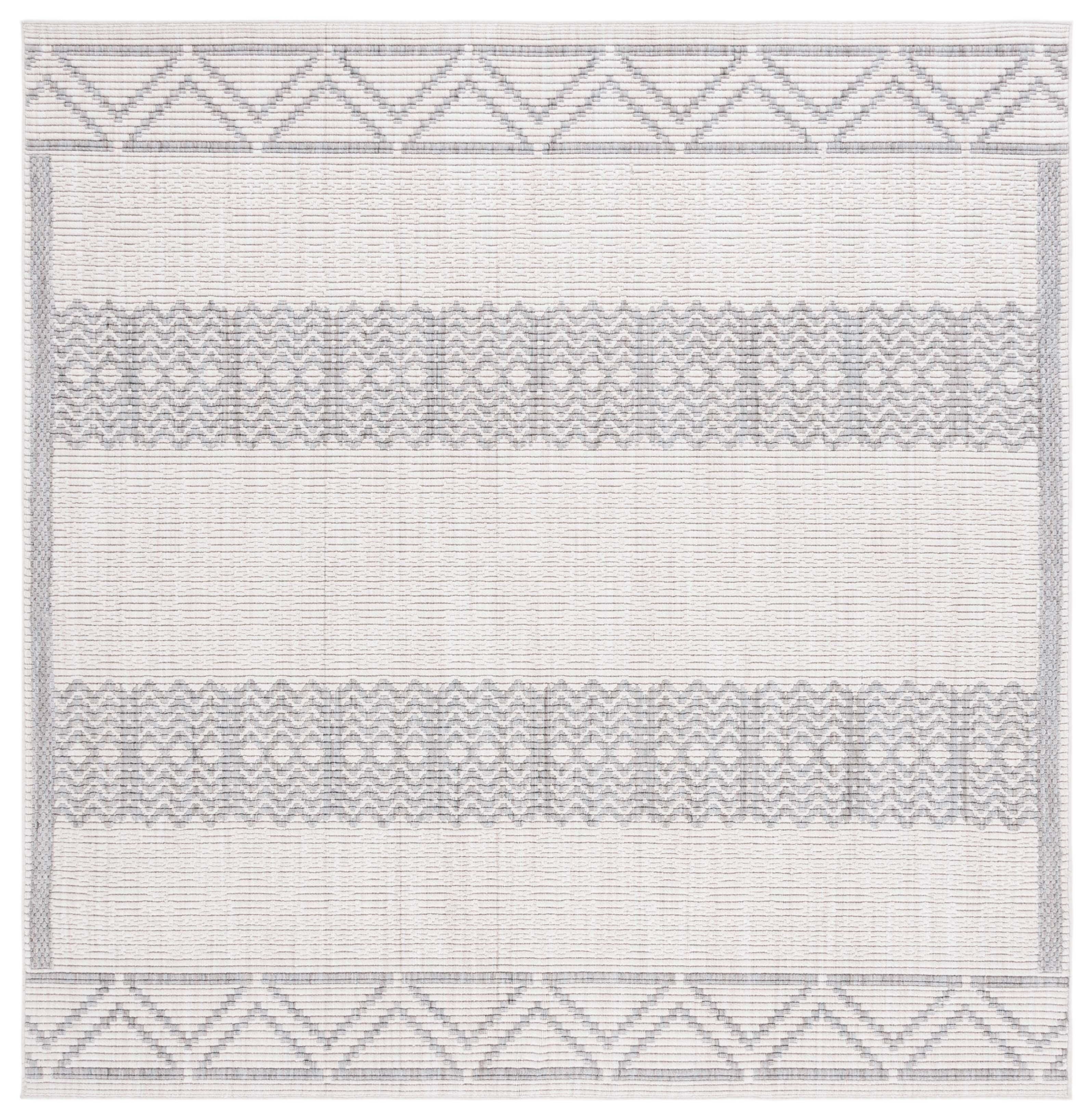 Safavieh Martha Stewart Collection Riin 6'7" x 6'7" Square Rug, Ivory/Gray, large
