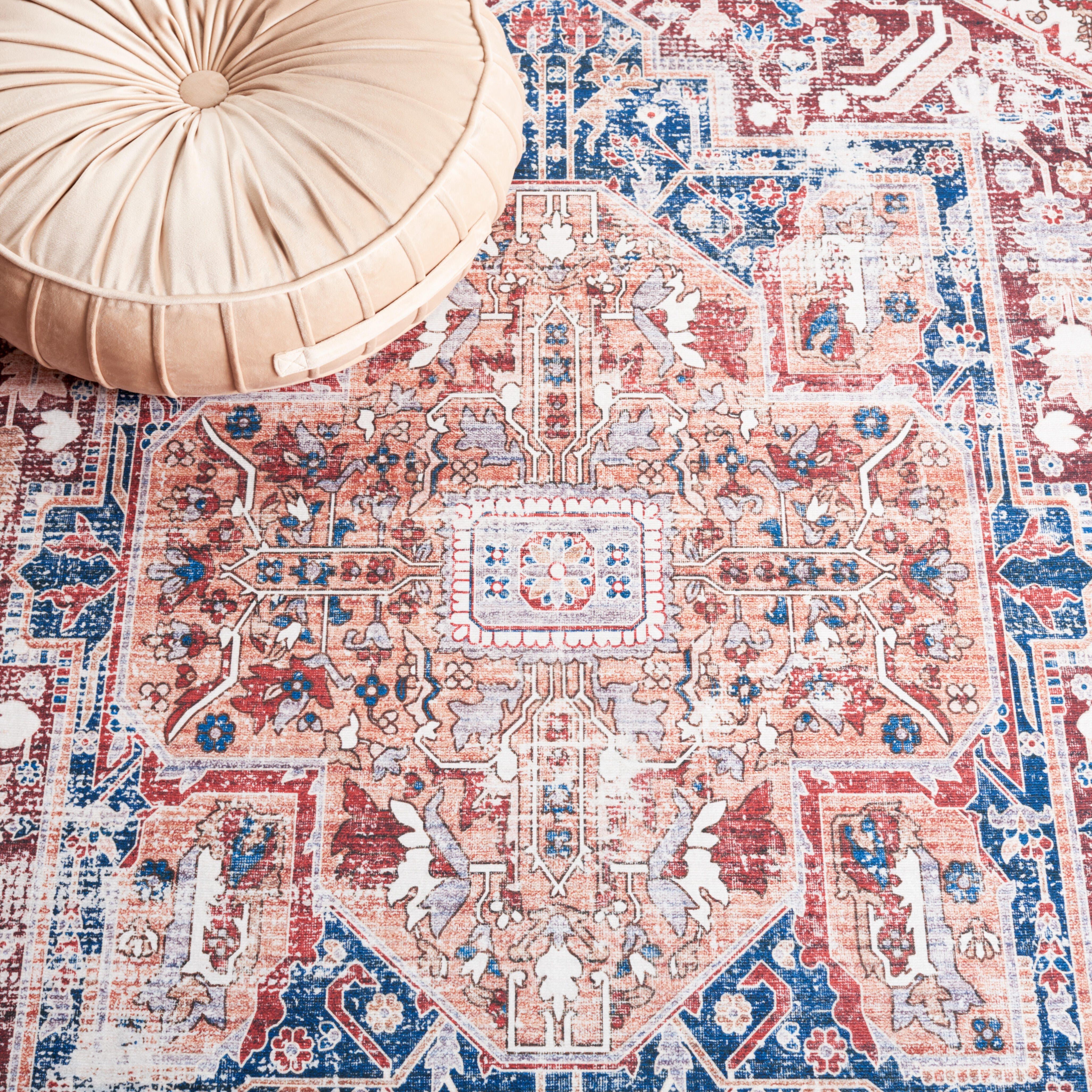 Safavieh Arizona 3' x 5' Area Rug, Red/Navy, large