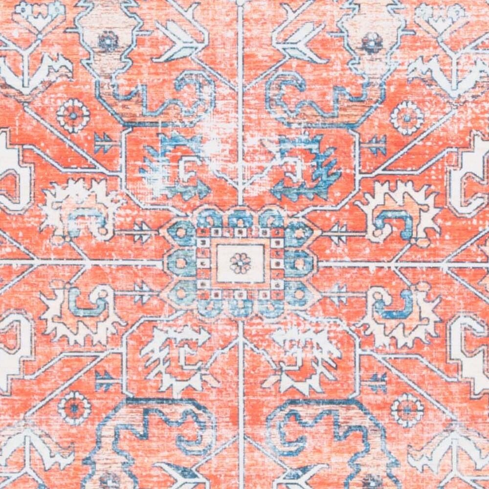Safavieh Arizona 5' x 8' Area Rug, Rust/Aqua, large