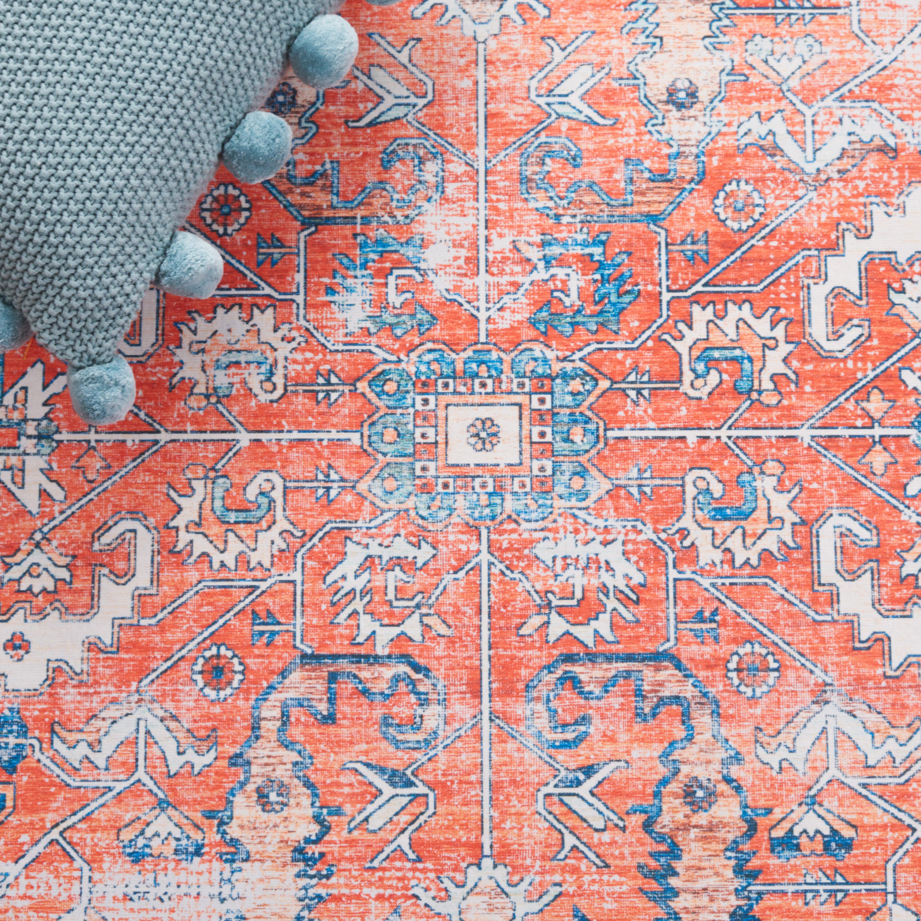 Safavieh Arizona 5' x 8' Area Rug, Rust/Aqua, large