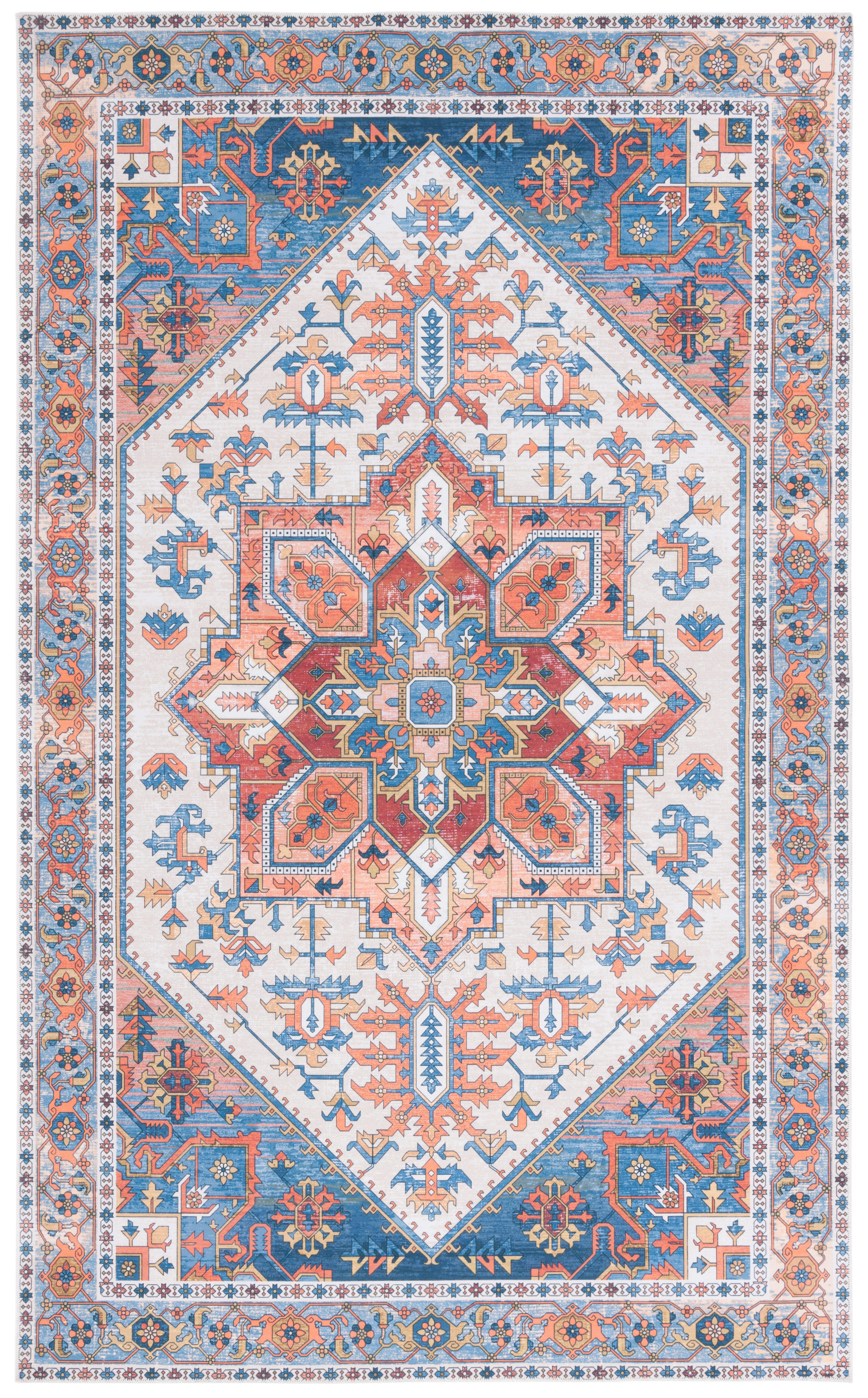 Safavieh Arizona 3' x 5' Area Rug, Rust/Navy, large