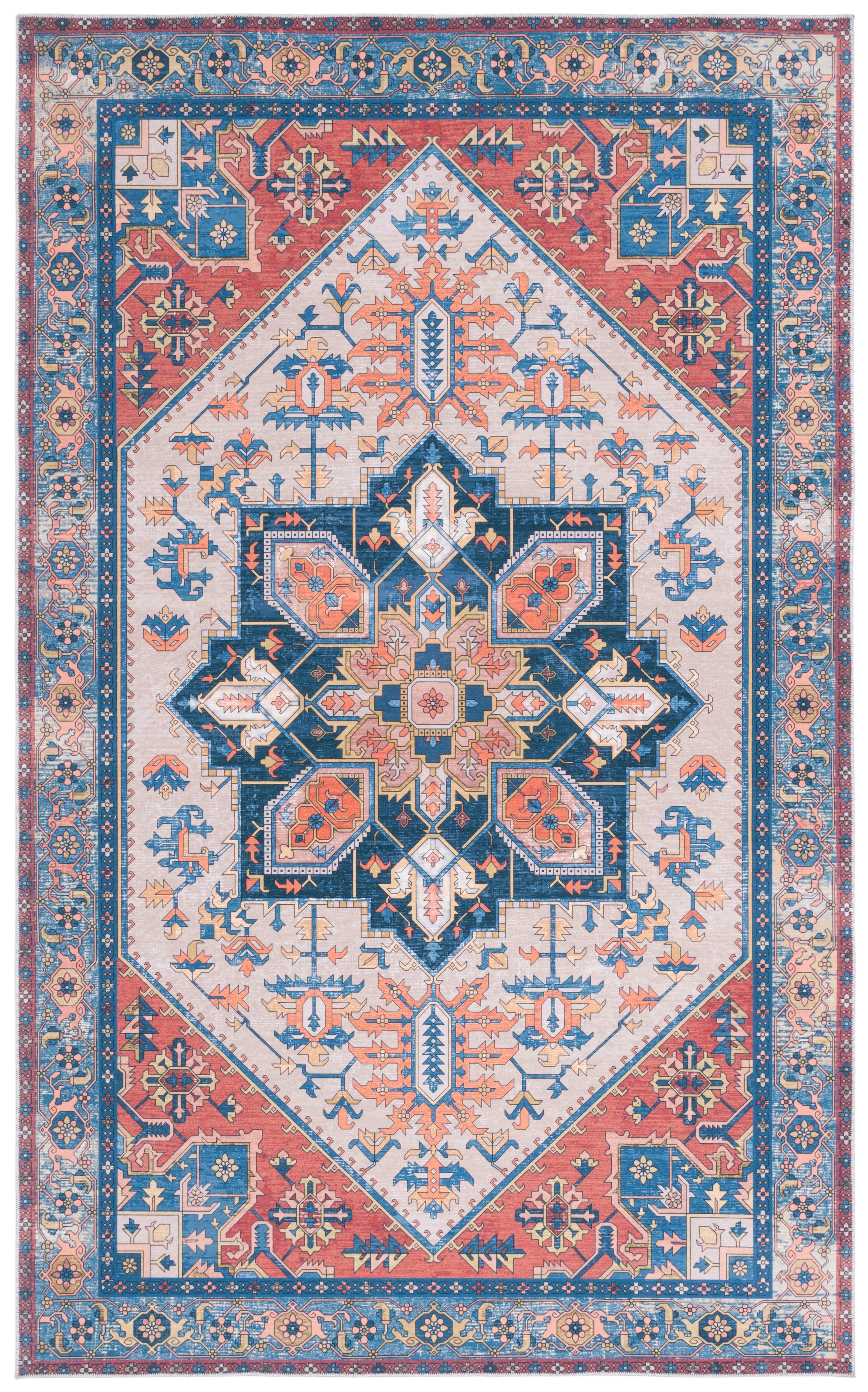 Safavieh Arizona 5' x 8' Area Rug, Rust/Beige, large
