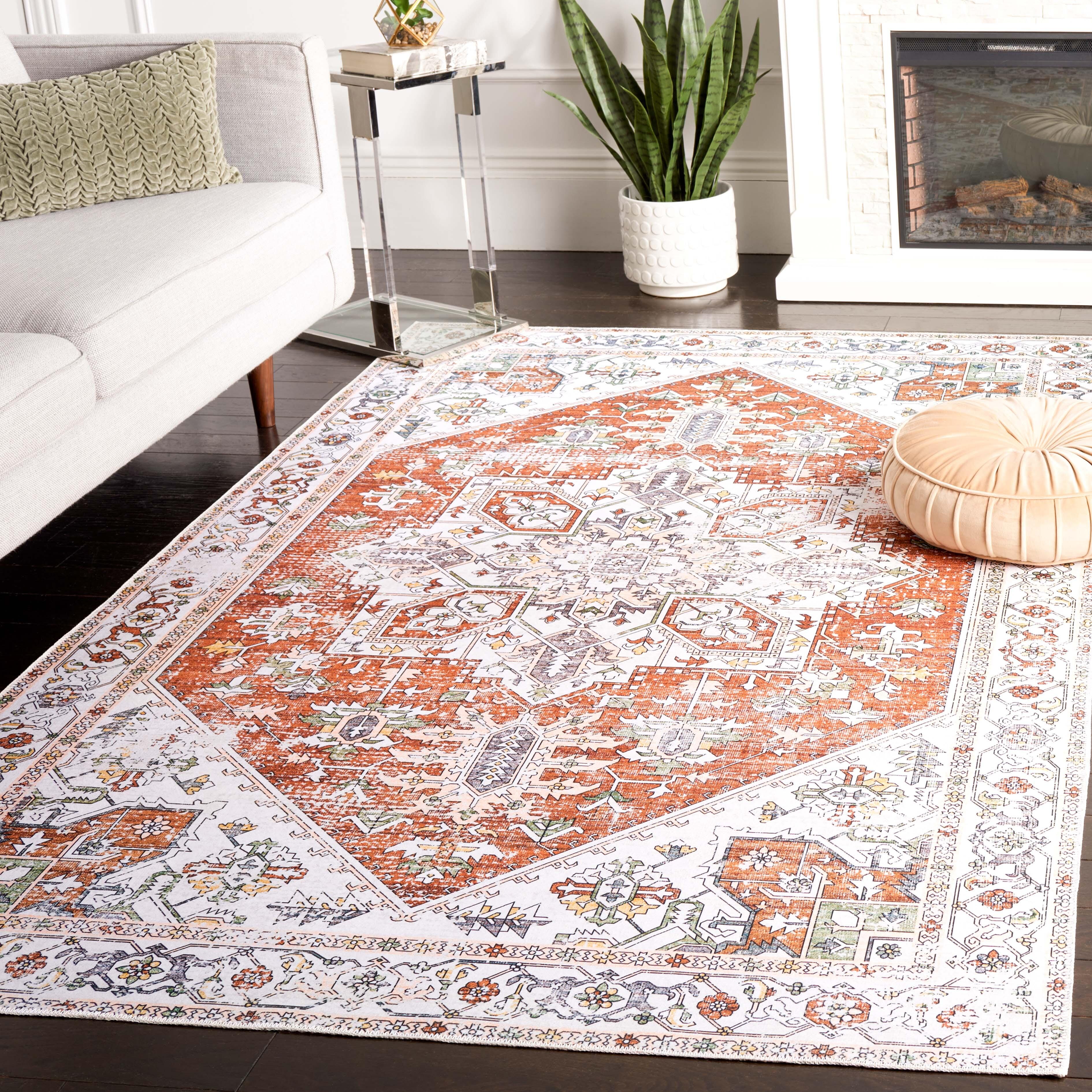 Safavieh Arizona 8' x 10' Area Rug, Ivory/Rust, rollover