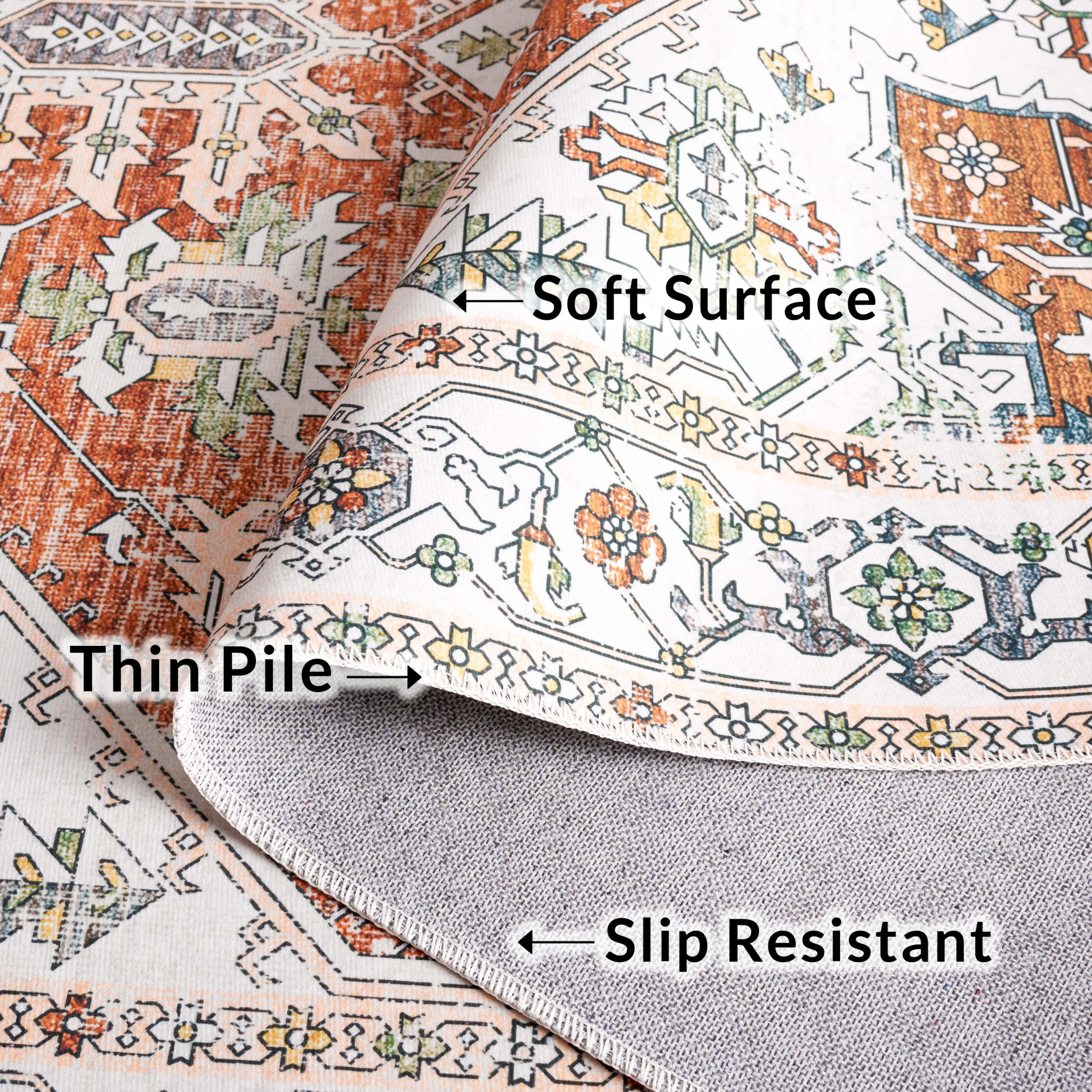 Safavieh Arizona 8' x 10' Area Rug, Ivory/Rust, large