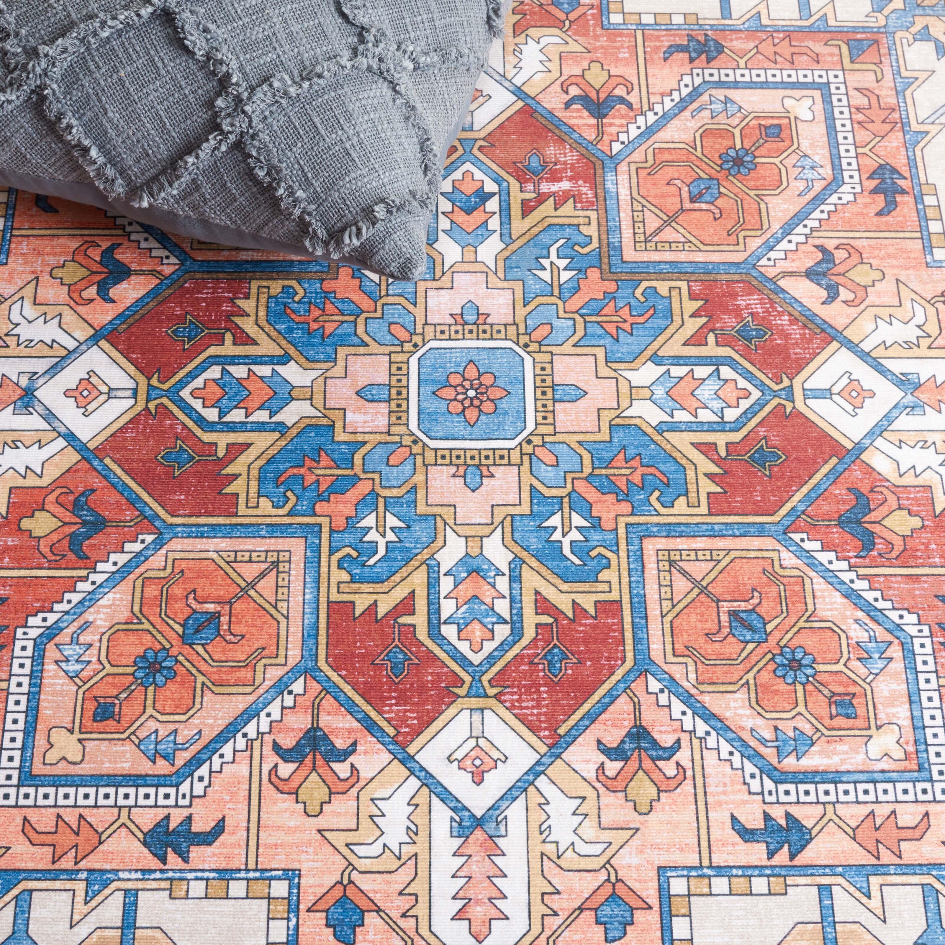 Safavieh Arizona 8' x 10' Area Rug, Rust/Navy, large