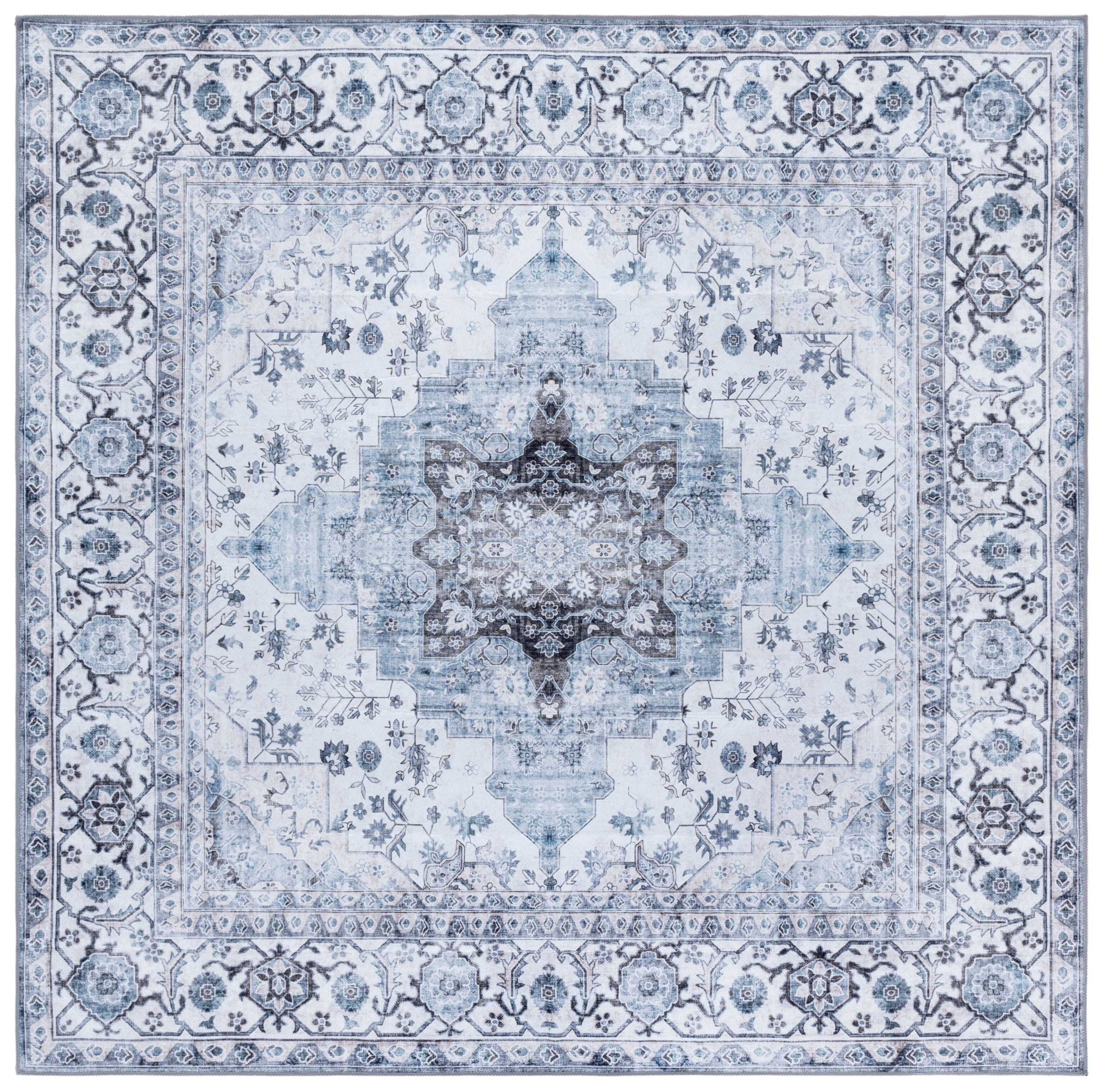 Safavieh Arizona 6' x 6' Square Area Rug, Ivory/Blue, large