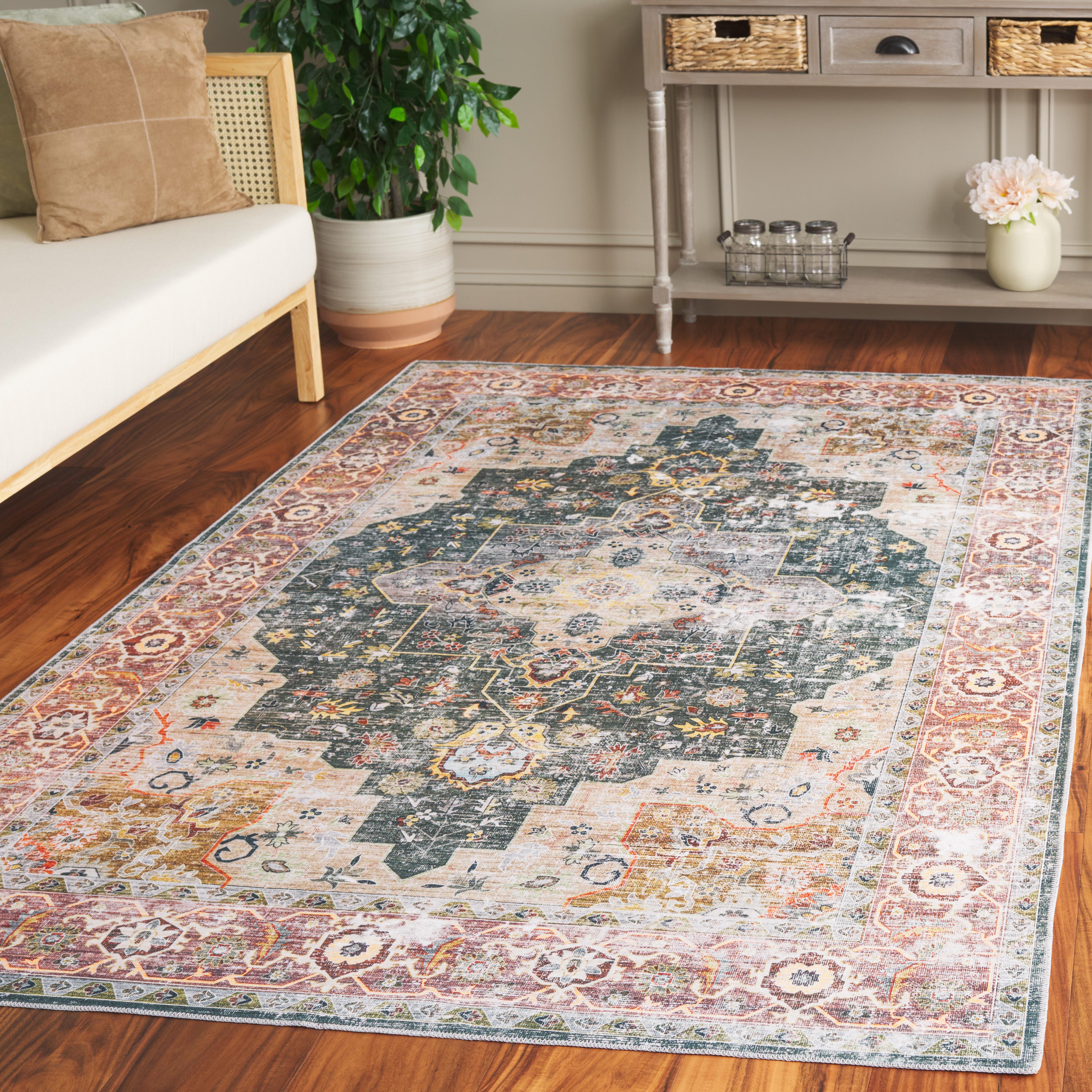 Safavieh Arizona 2' 3" x 4' Area Rug, Green/Light Brown