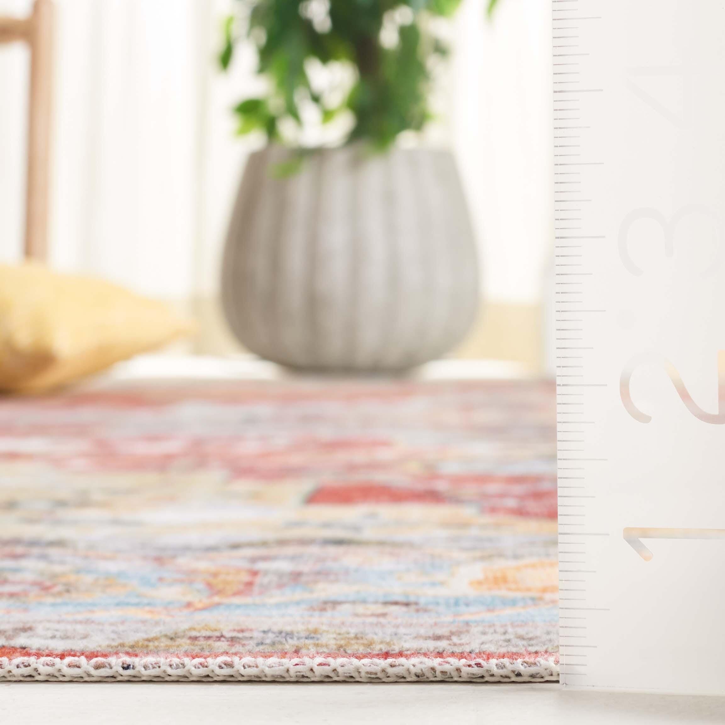 Safavieh Arizona 2' 6" x 8' Runner Rug, Rust/Aqua, large