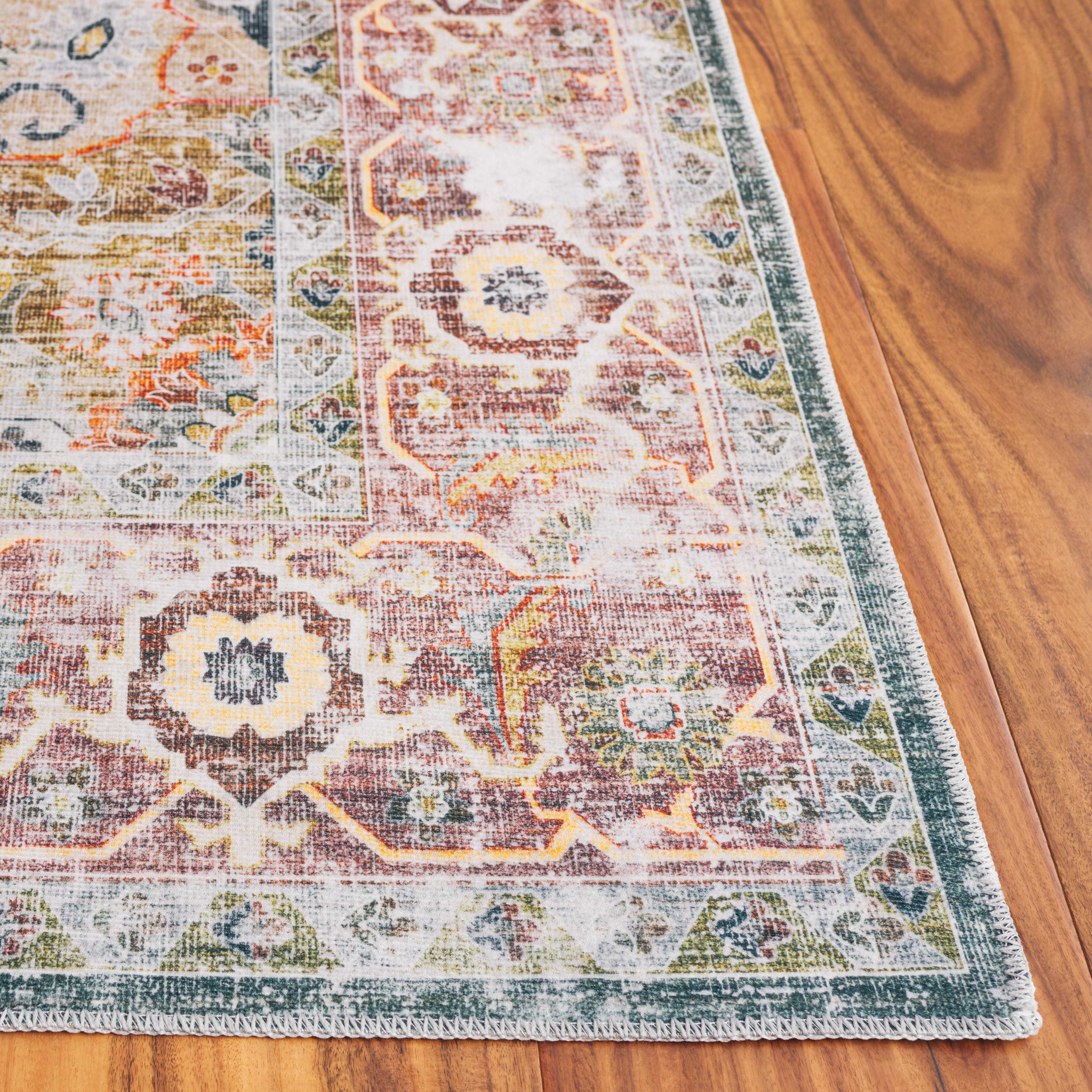 Safavieh Arizona 2' 6" x 8' Runner Rug, Green/Light Brown, large