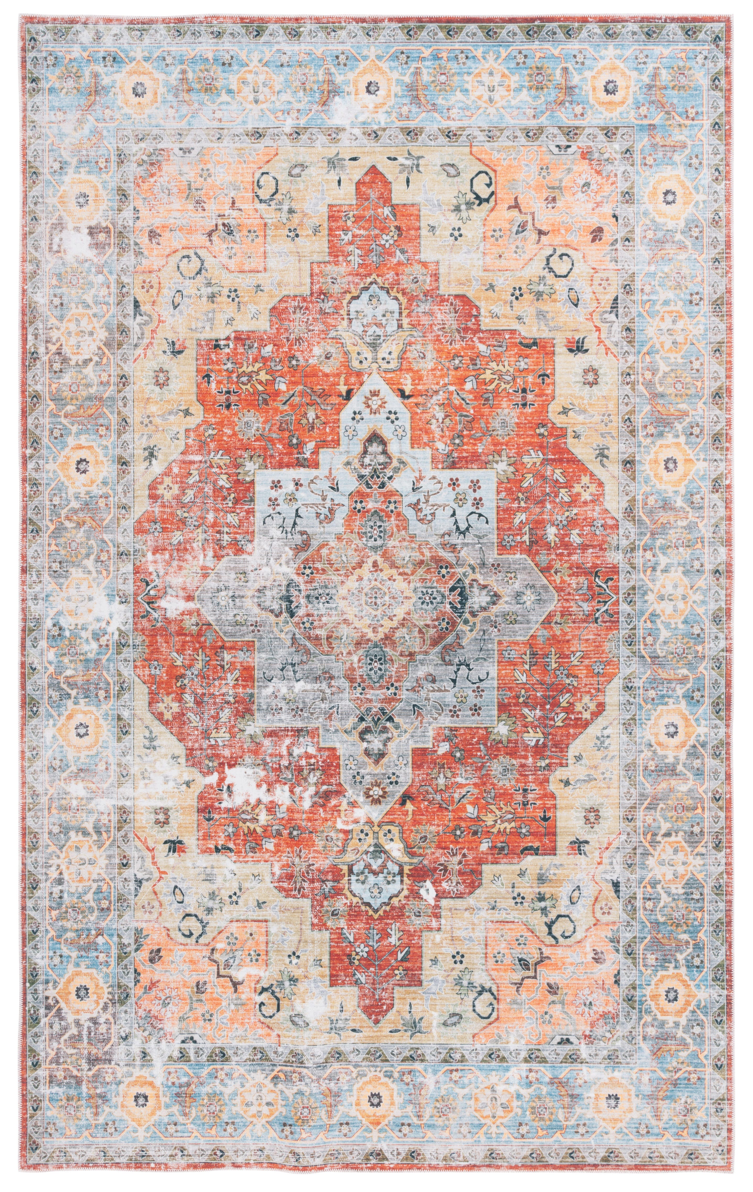 Safavieh Arizona 8' x 10' Area Rug, Rust/Aqua