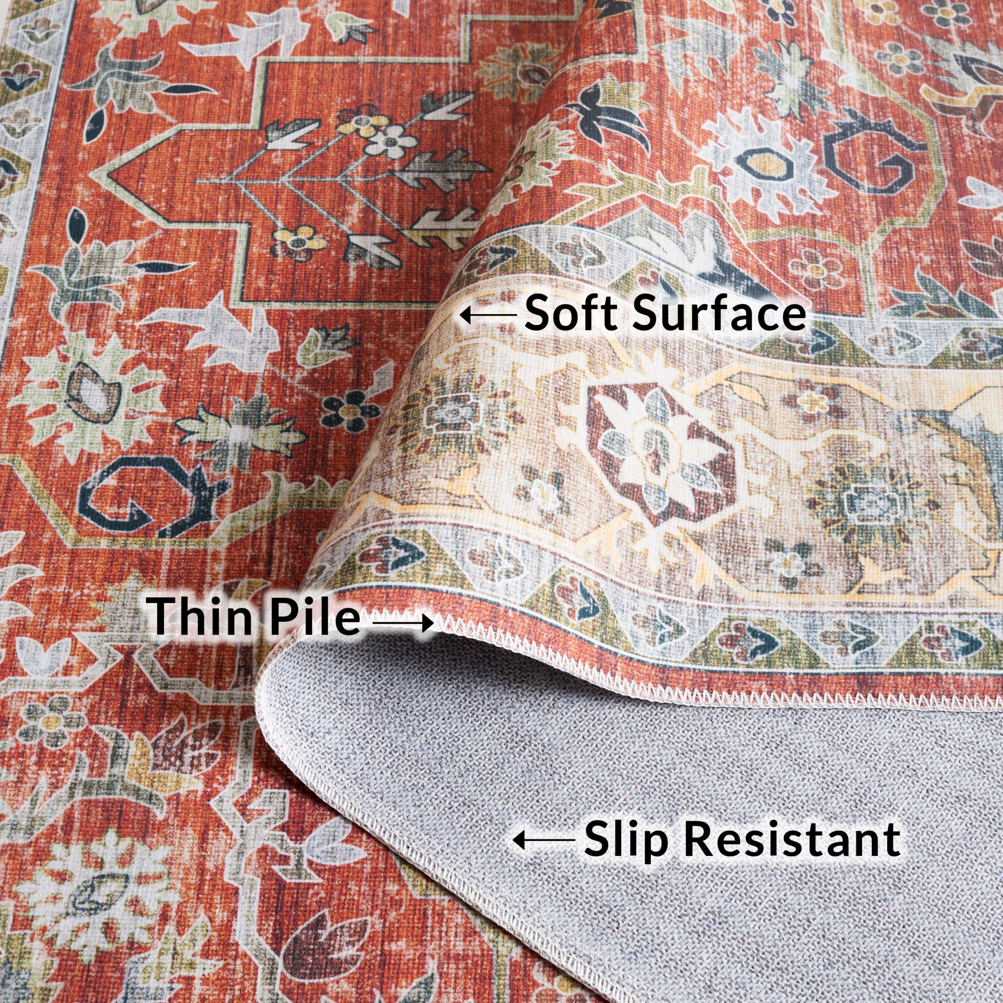 Safavieh Arizona 5' x 8' Area Rug, Rust/Beige, large