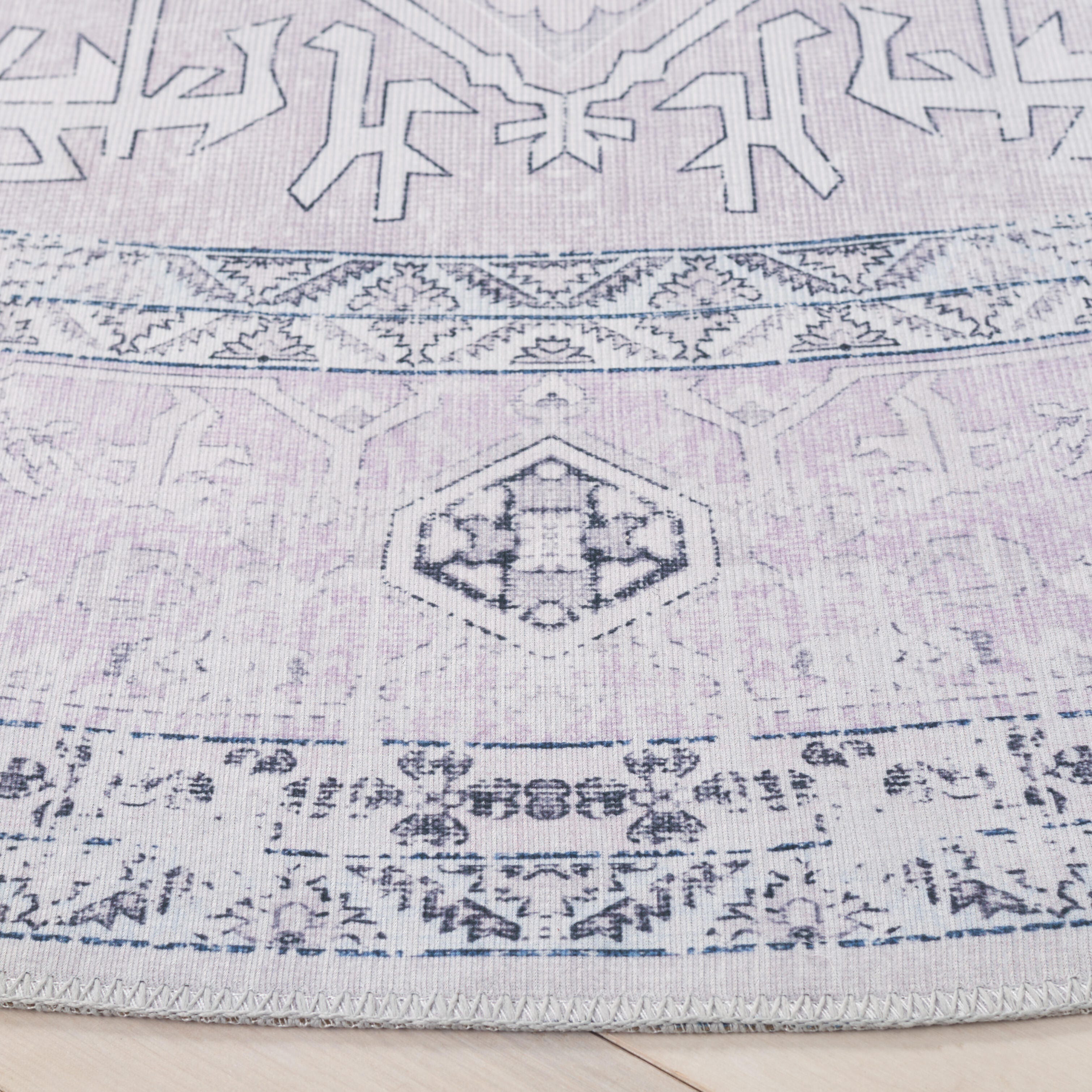 Safavieh Arizona 6' x 6' Round Area Rug, Pink/Beige, large
