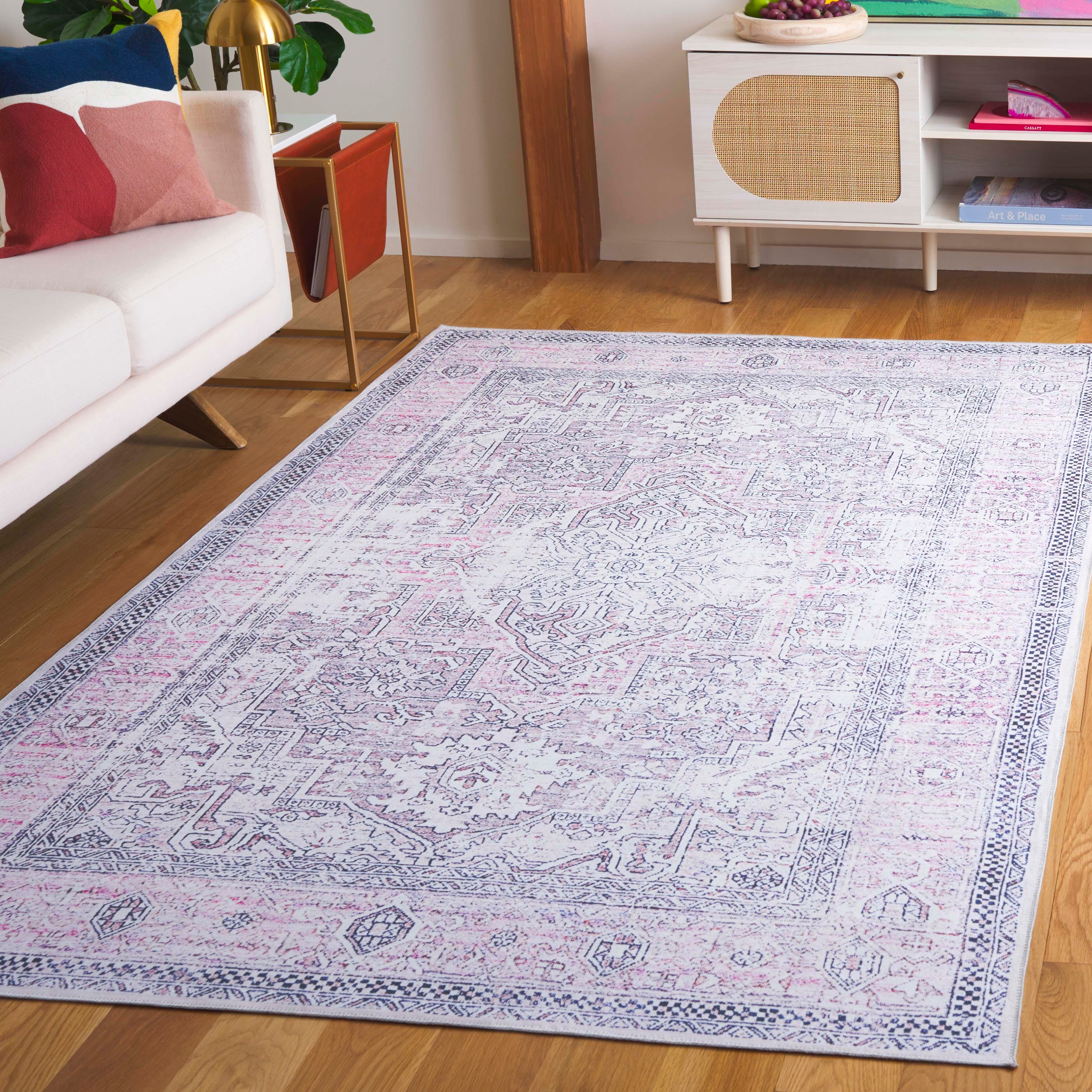 Safavieh Arizona 6' x 6' Square Area Rug, Pink/Beige, rollover