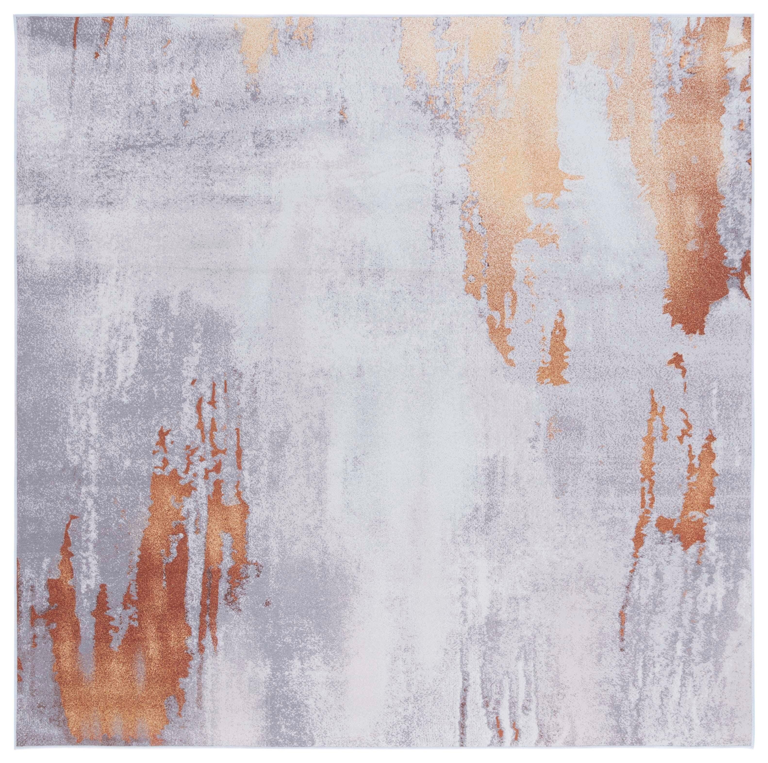 Safavieh Tacoma 6' x 6' Square Area Rug, Gray/Rust, large