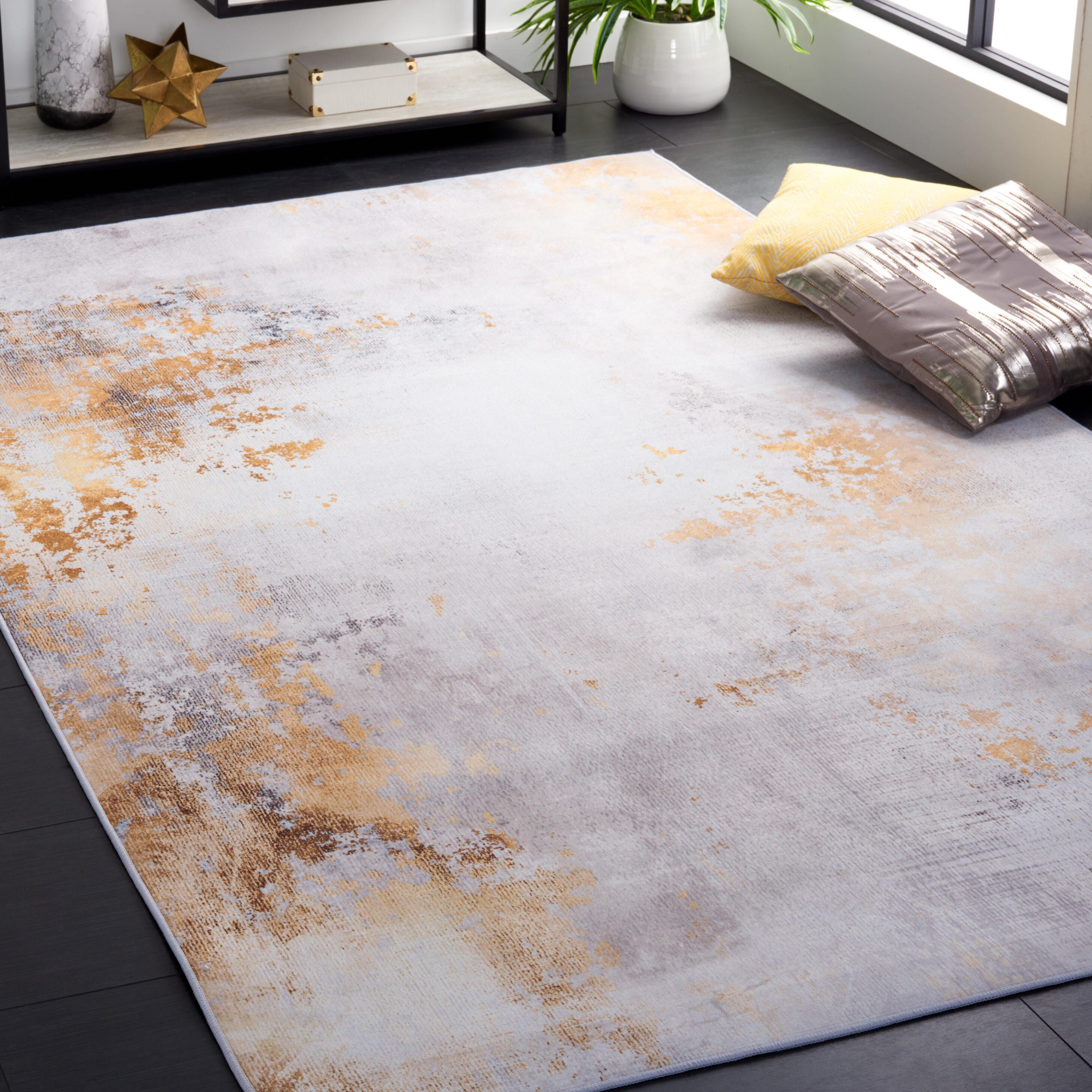 Safavieh Tacoma 4' x 6' Area Rug, Gray/Gold, rollover