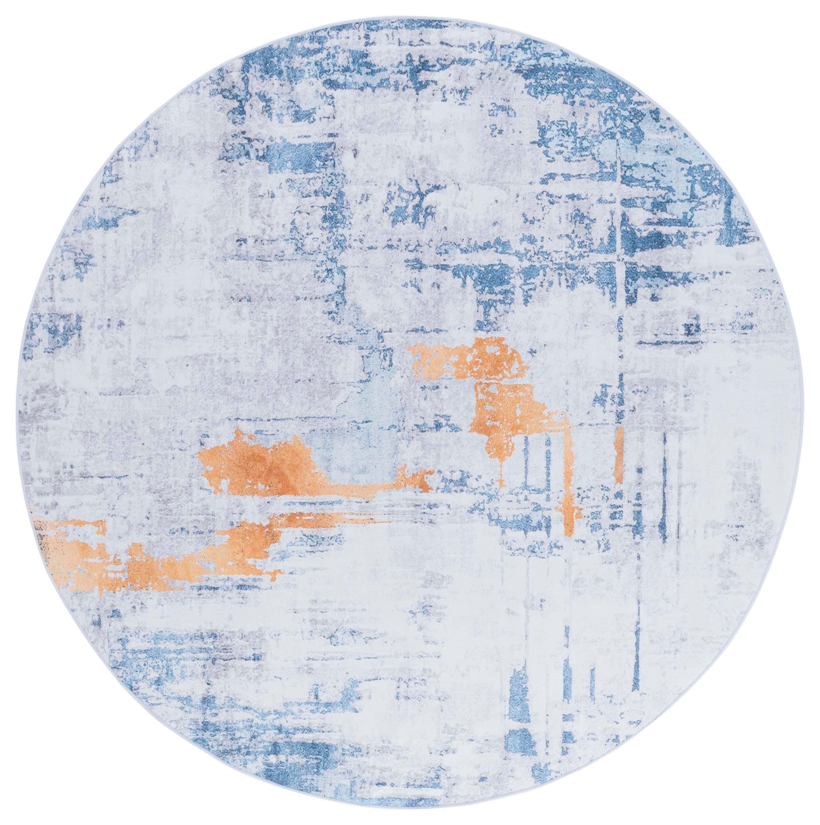 Safavieh Tacoma 6' x 6' Round Area Rug, Gray/Blue, large
