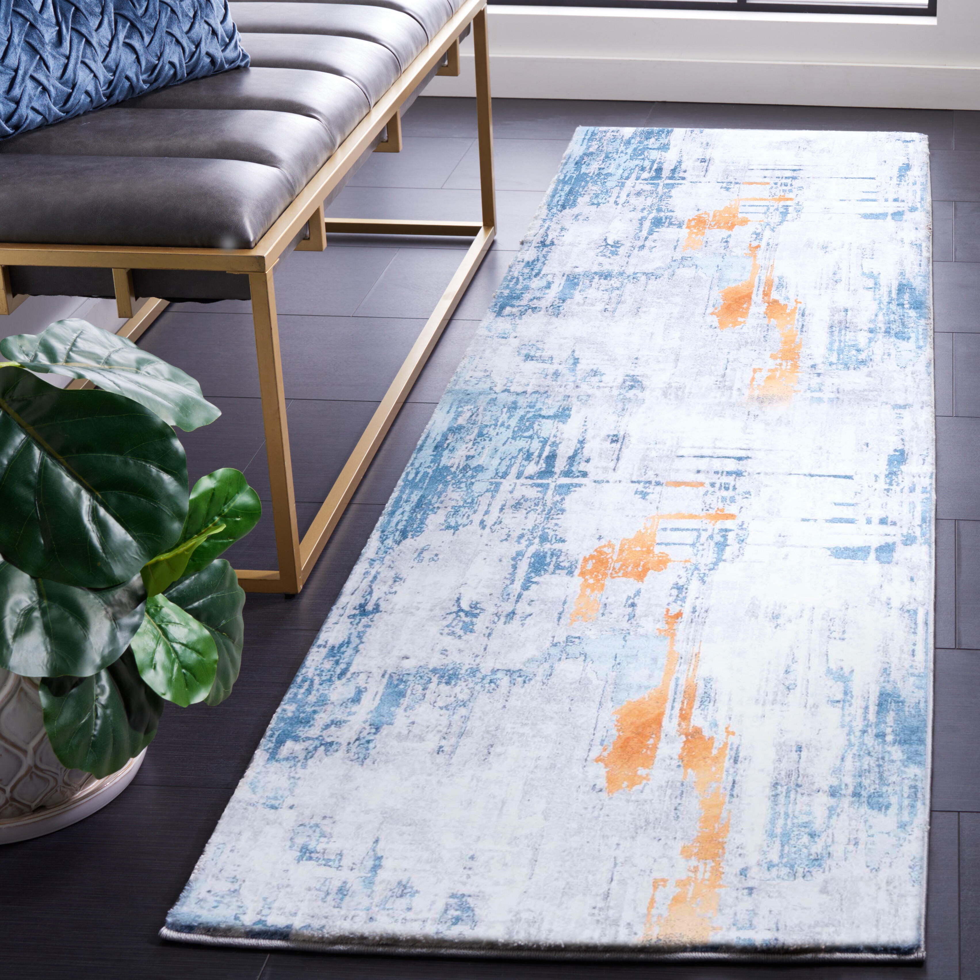 Safavieh Tacoma 2' 6" x 8' Runner Rug, Gray/Blue, rollover