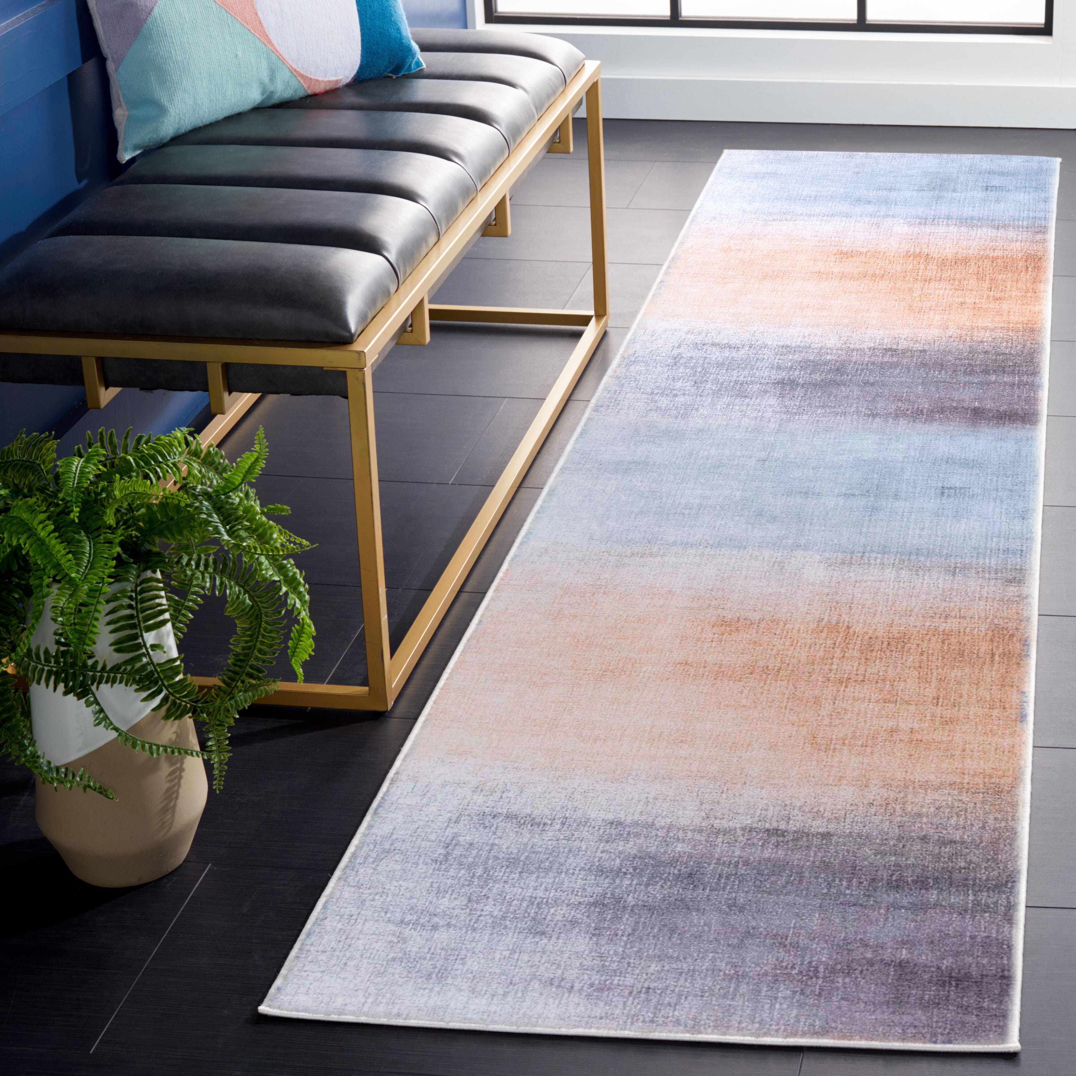Safavieh Tacoma 2' 6" x 6' Runner Rug, Gray/Rust, rollover