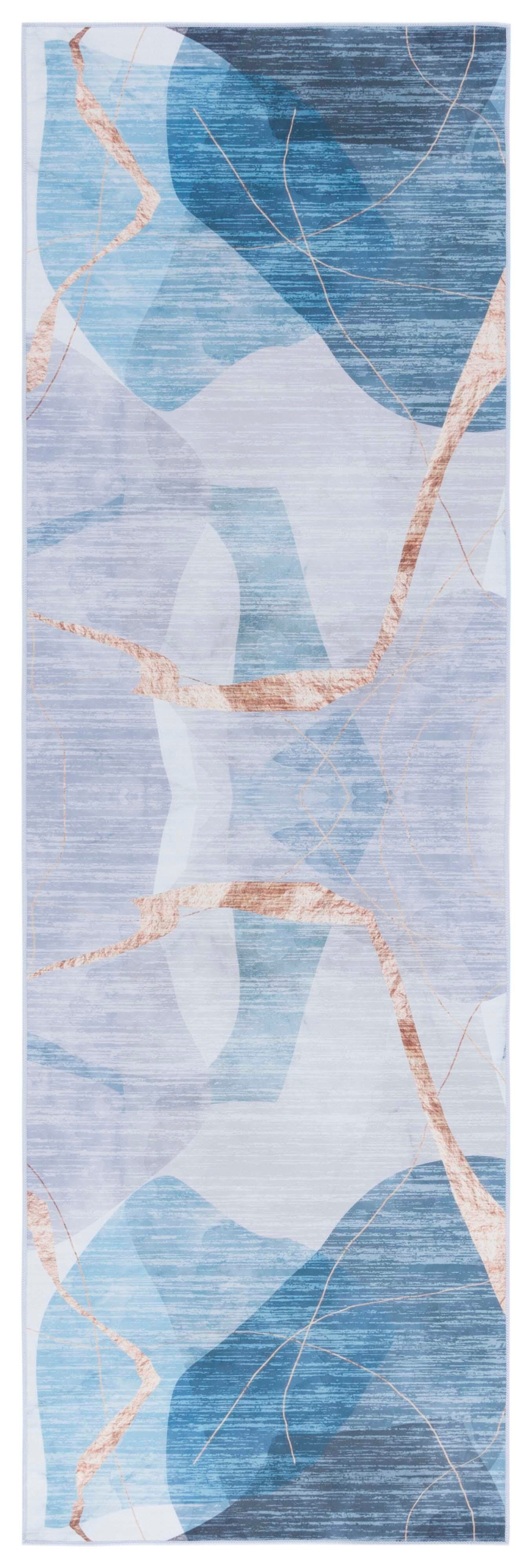 Safavieh Tacoma 2' 6" x 8' Runner Rug, Blue/Gold, large