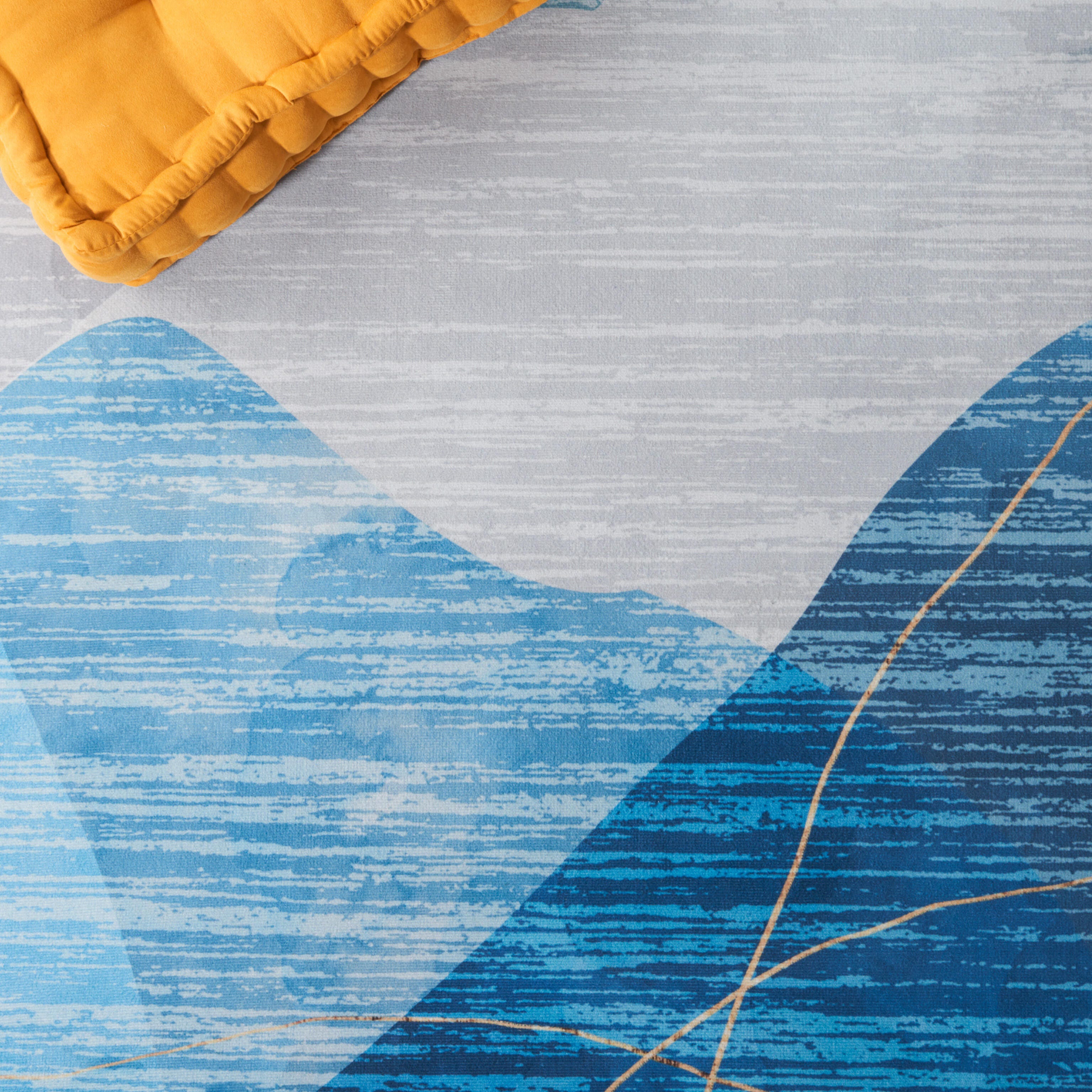 Safavieh Tacoma 3' x 5' Area Rug, Blue/Gold, large