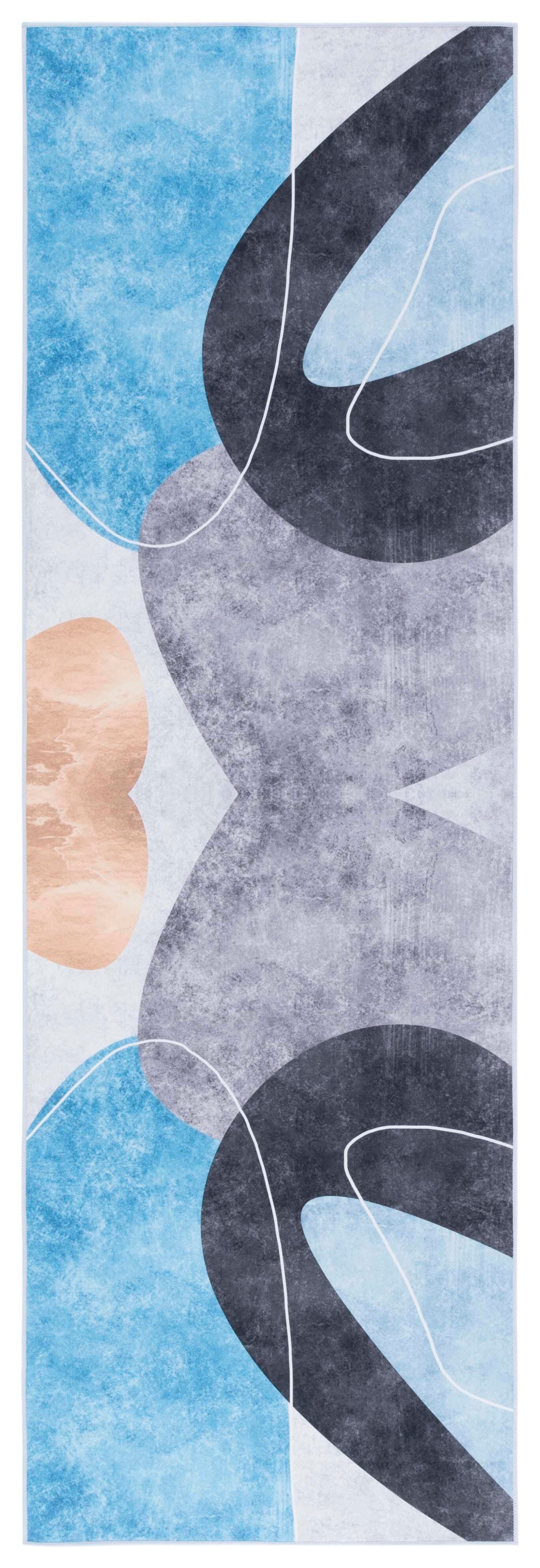 Safavieh Tacoma 2' 6" x 8' Runner Rug, Dark Gray/Turquoise, large