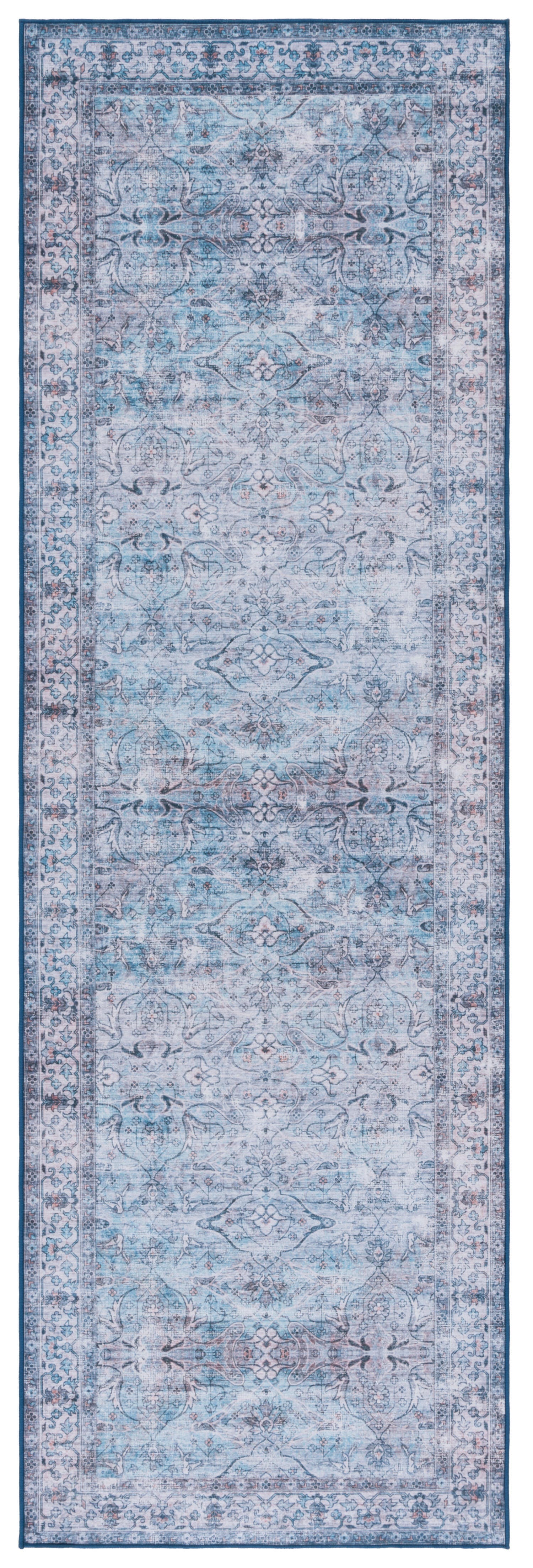 Safavieh Tucson 2' 6" x 8' Runner Rug, Aqua/Pink, large