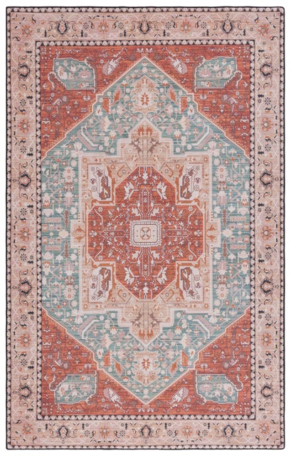 Safavieh Tucson 9' x 12' Area Rug, Aqua/Rust