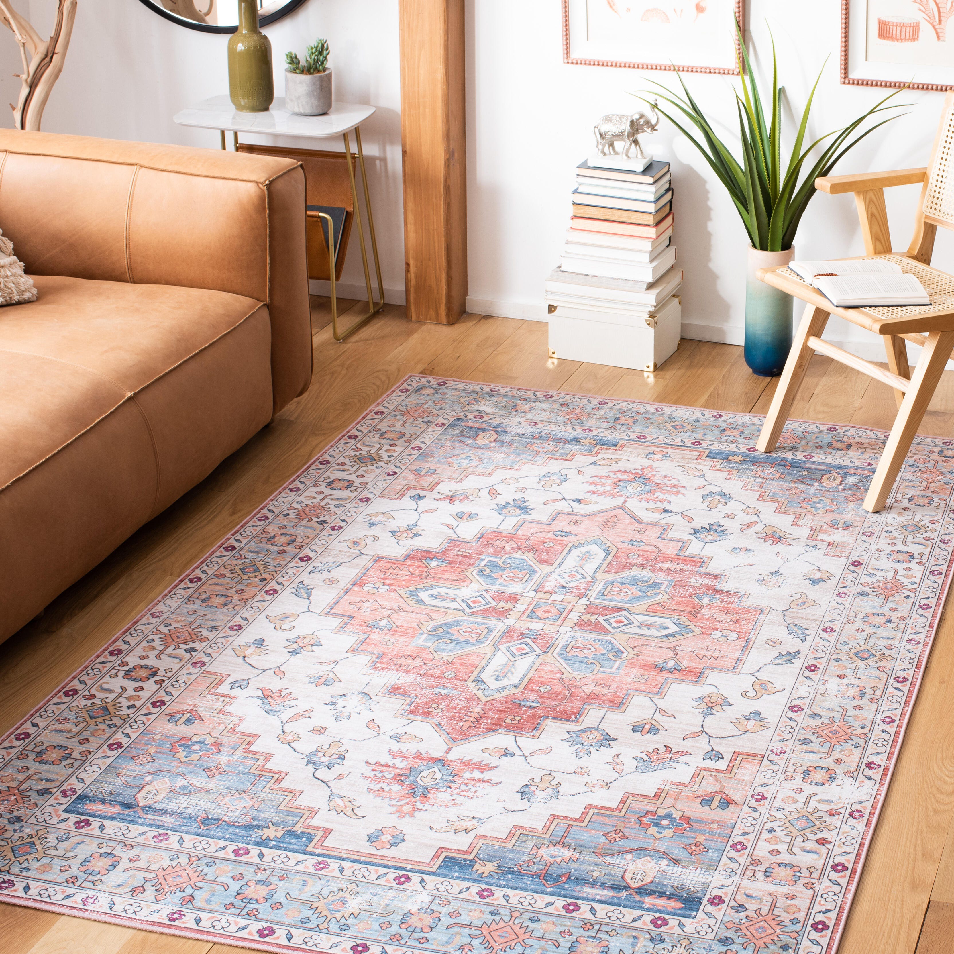 Safavieh Tucson 3' x 5' Area Rug, Beige/Blue, rollover
