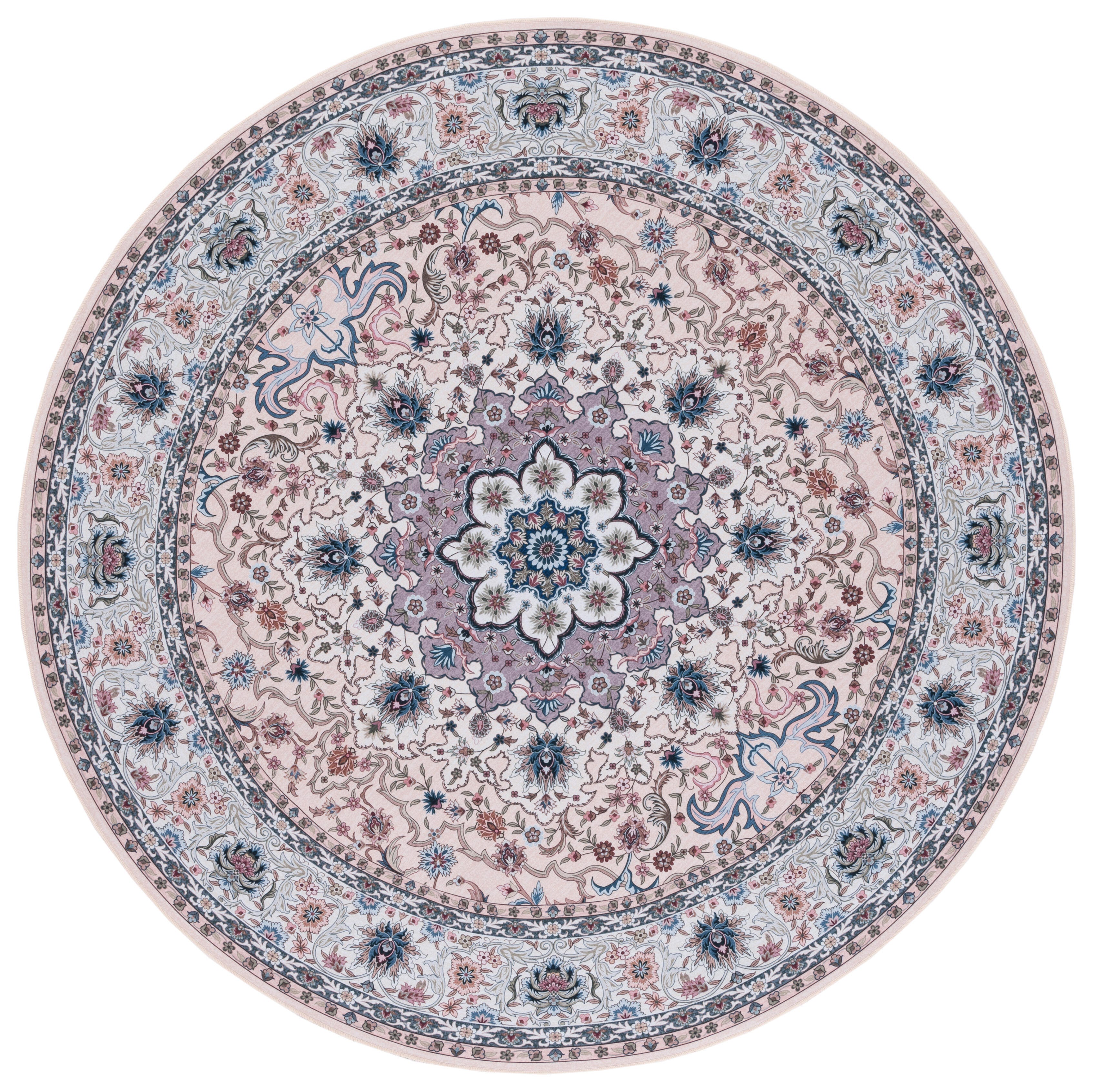 Safavieh Tucson 6' x 6' Round Area Rug, Beige/Green, large
