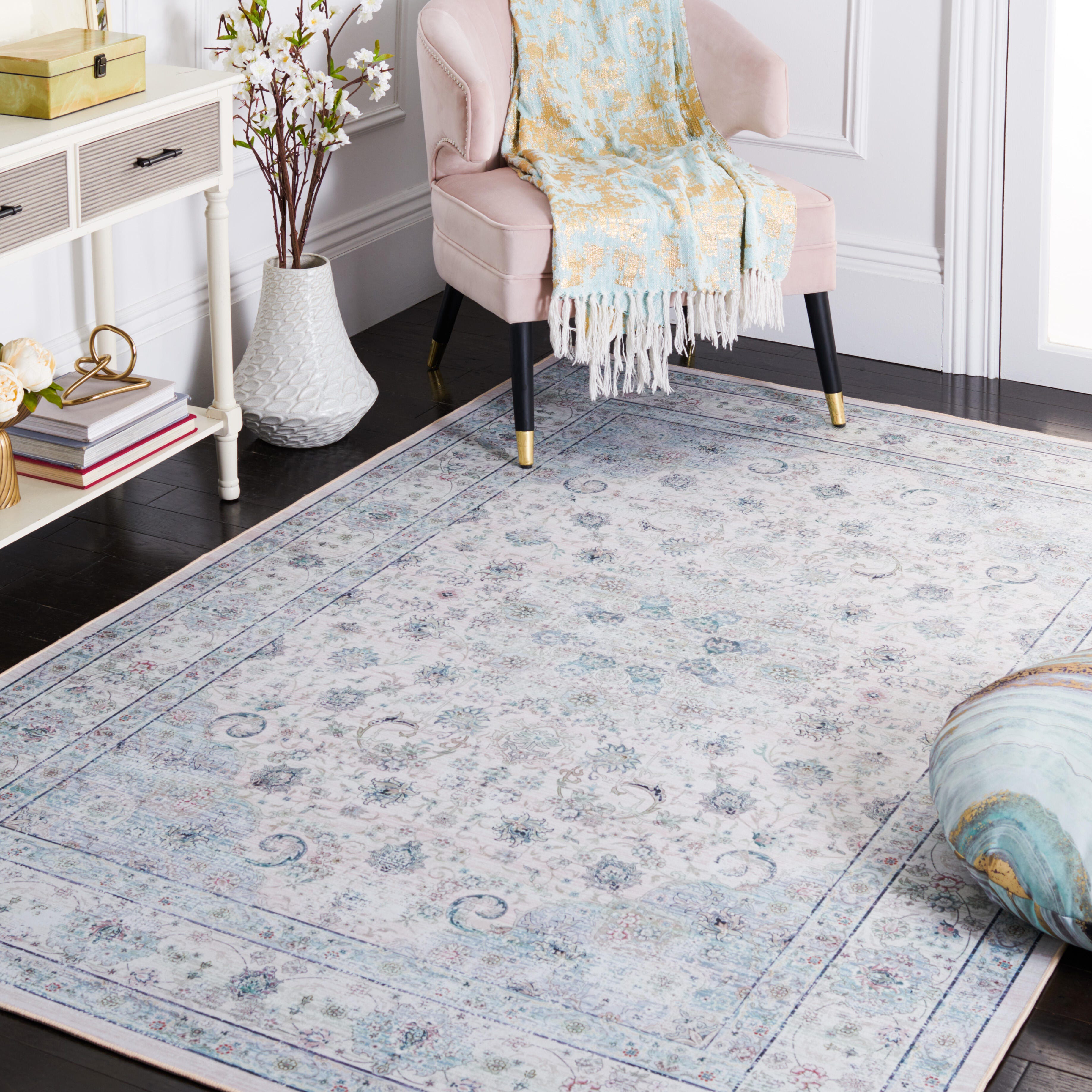 Safavieh Tucson 6' x 6' Square Area Rug, Beige/Green, rollover