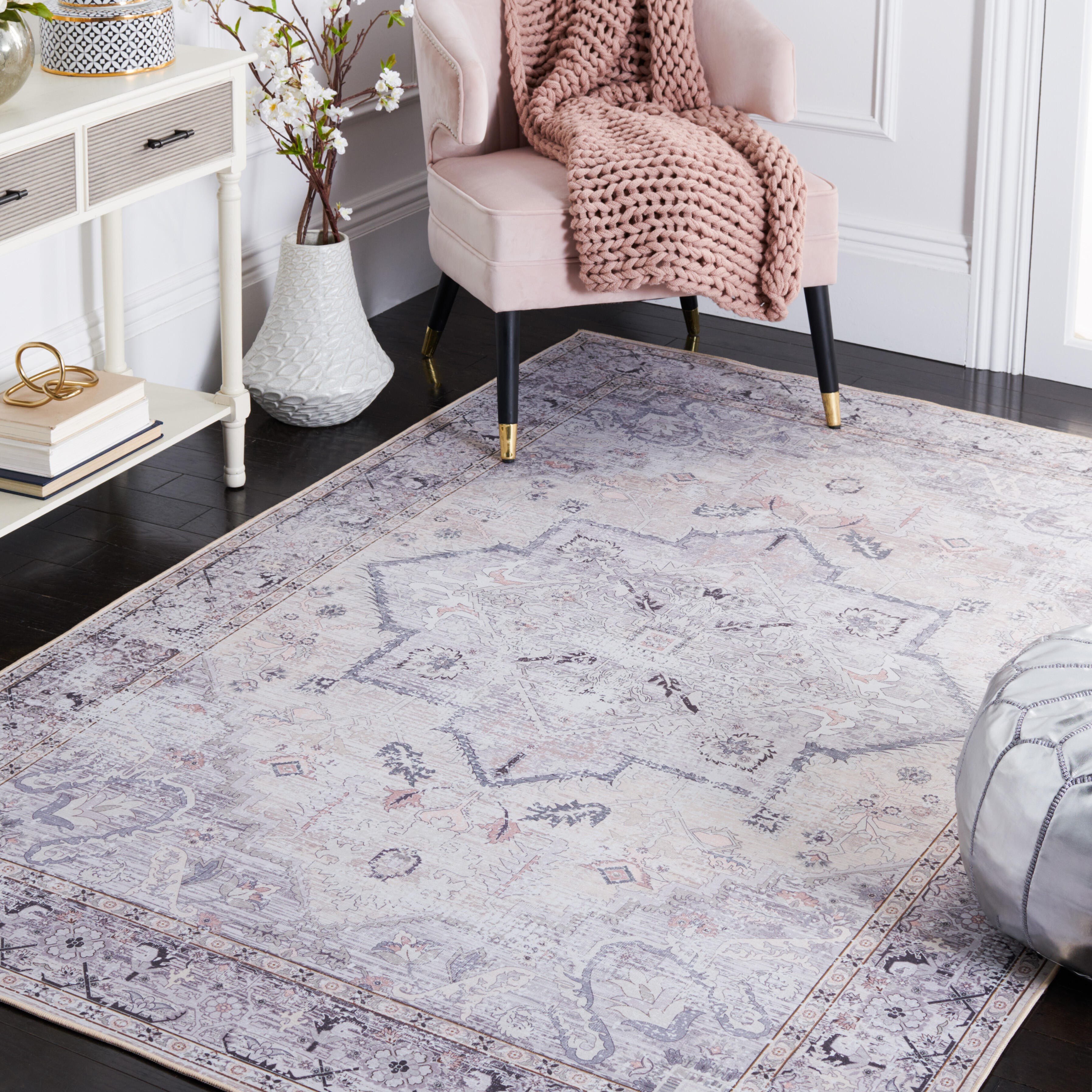 Safavieh Tucson 6' x 6' Square Area Rug, Beige/Gray, rollover