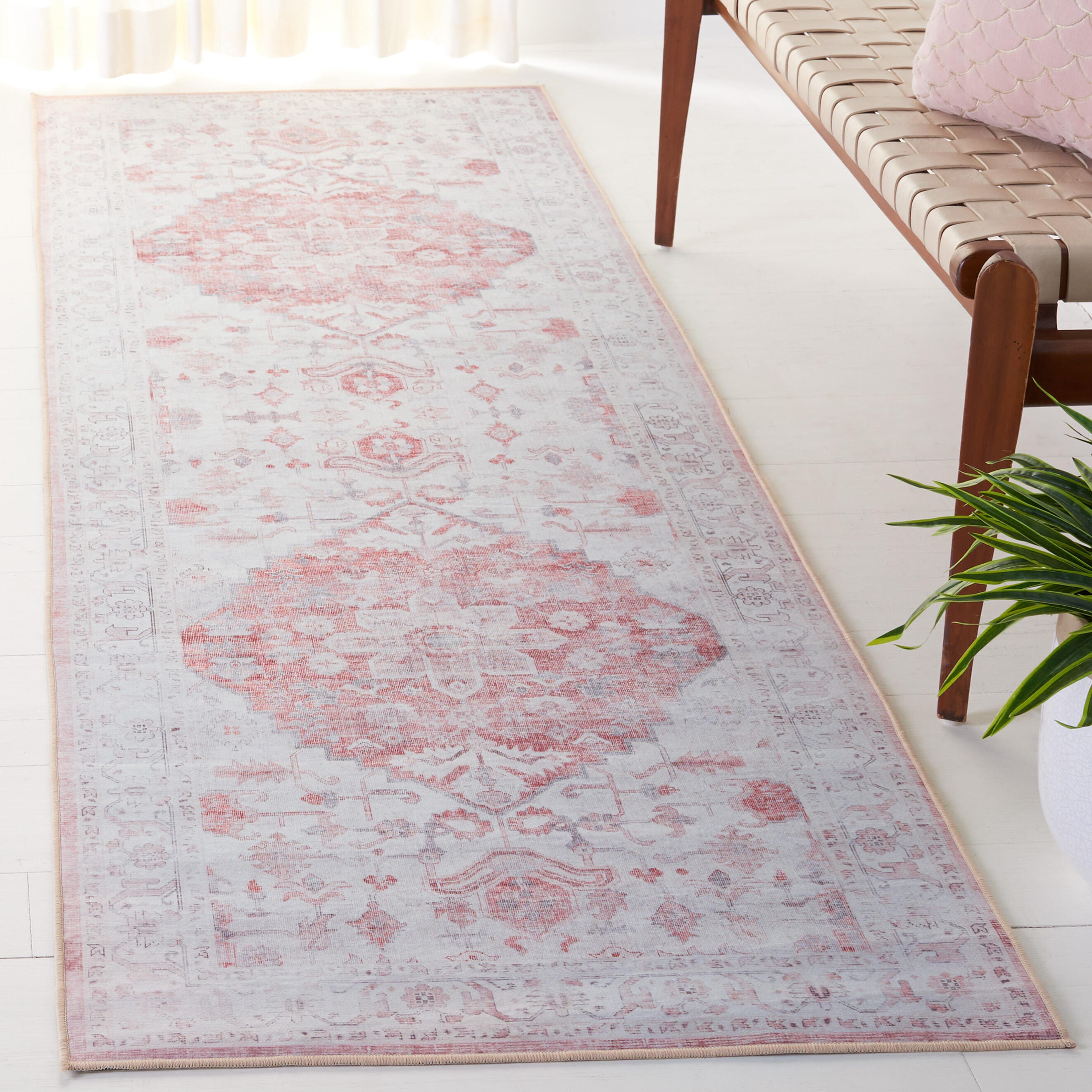 Safavieh Tucson 2' 6" x 8' Runner Rug, Beige/Rust, rollover