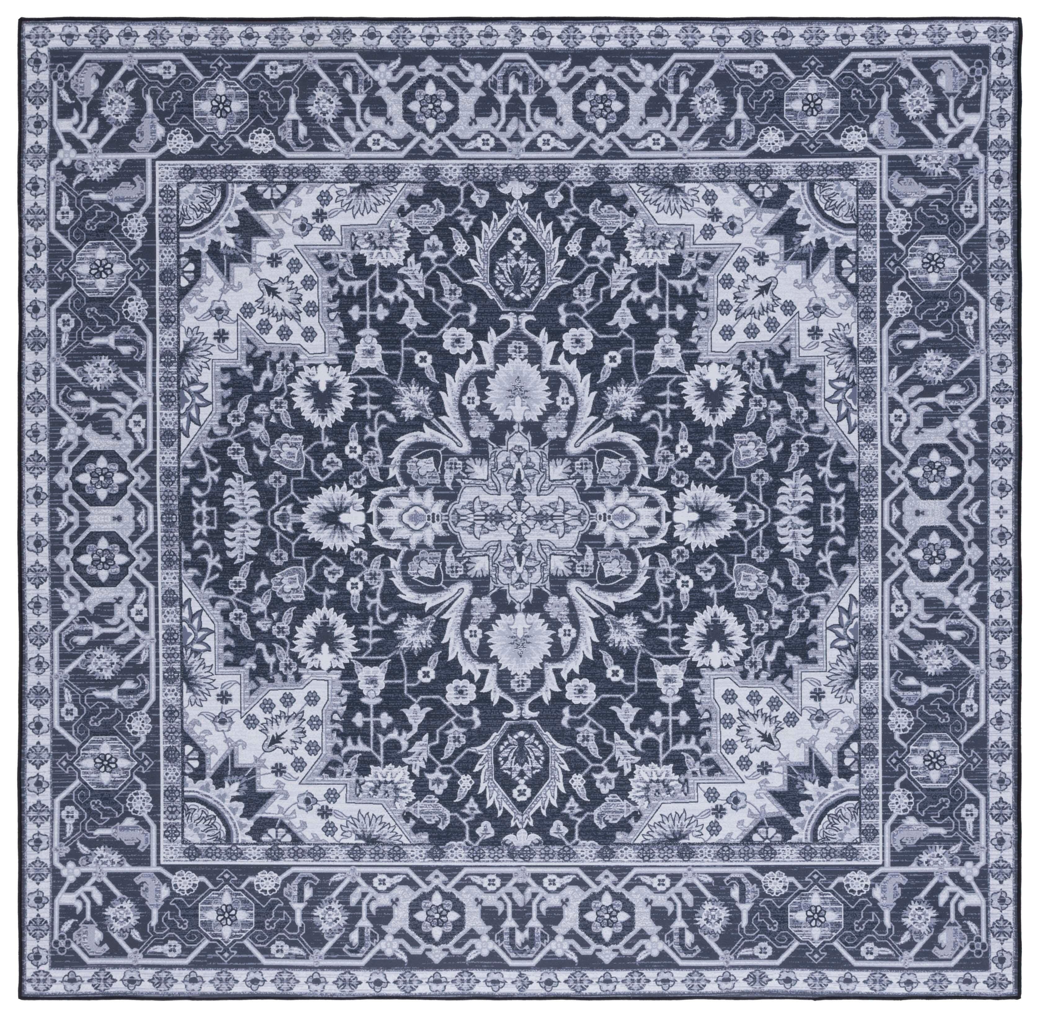 Safavieh Tucson 6' x 6' Square Area Rug, Black/Beige, large