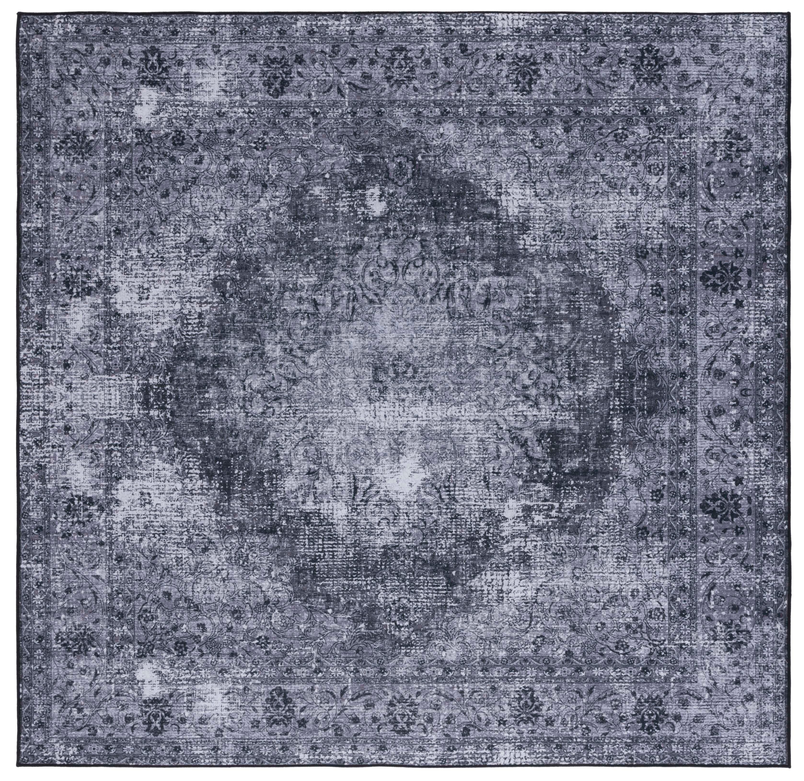Safavieh Tucson 6' x 6' Square Area Rug, Black/Gray, large