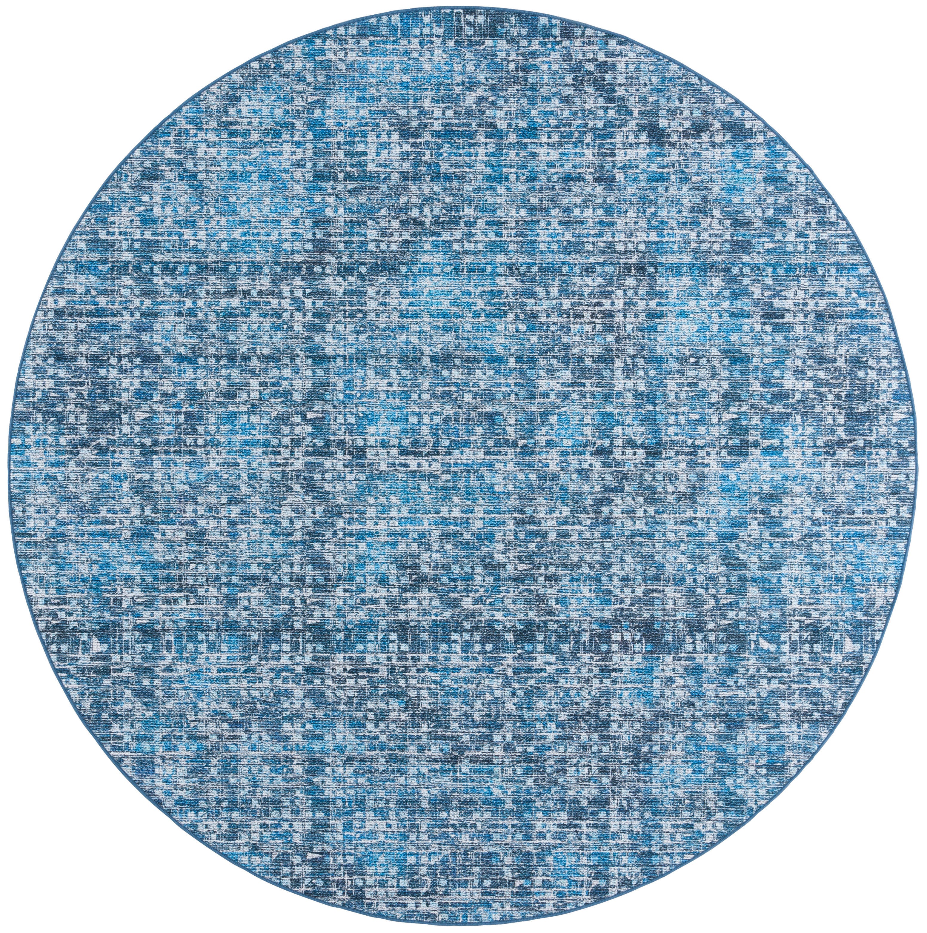 Safavieh Tucson 6' x 6' Round Area Rug, Blue/Gray, large