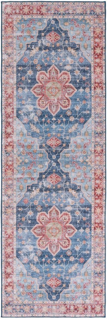 Safavieh Tucson 2' 6" x 10' Runner Rug, Blue/Rust