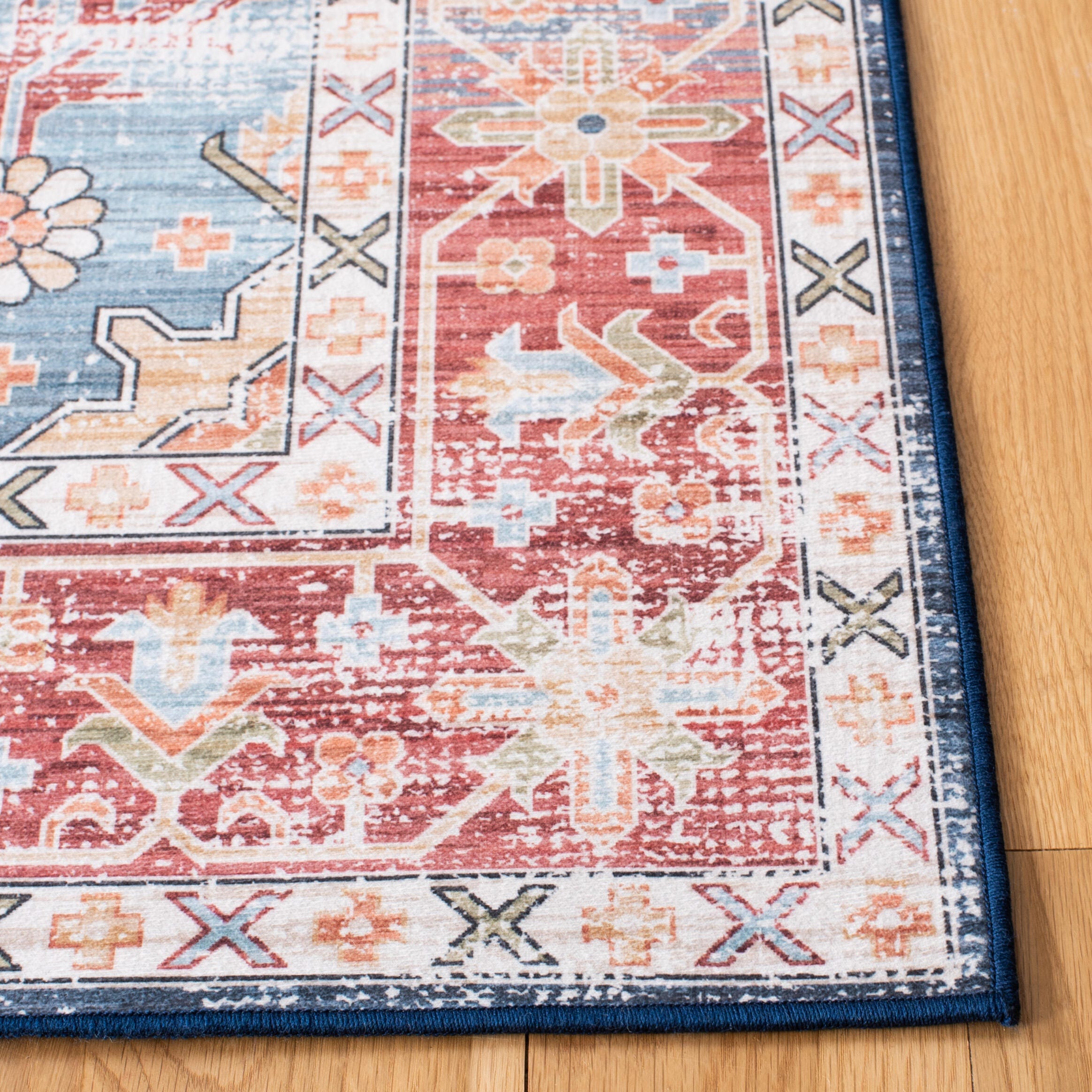 Safavieh Tucson 5' x 8' Area Rug, Blue/Rust, large