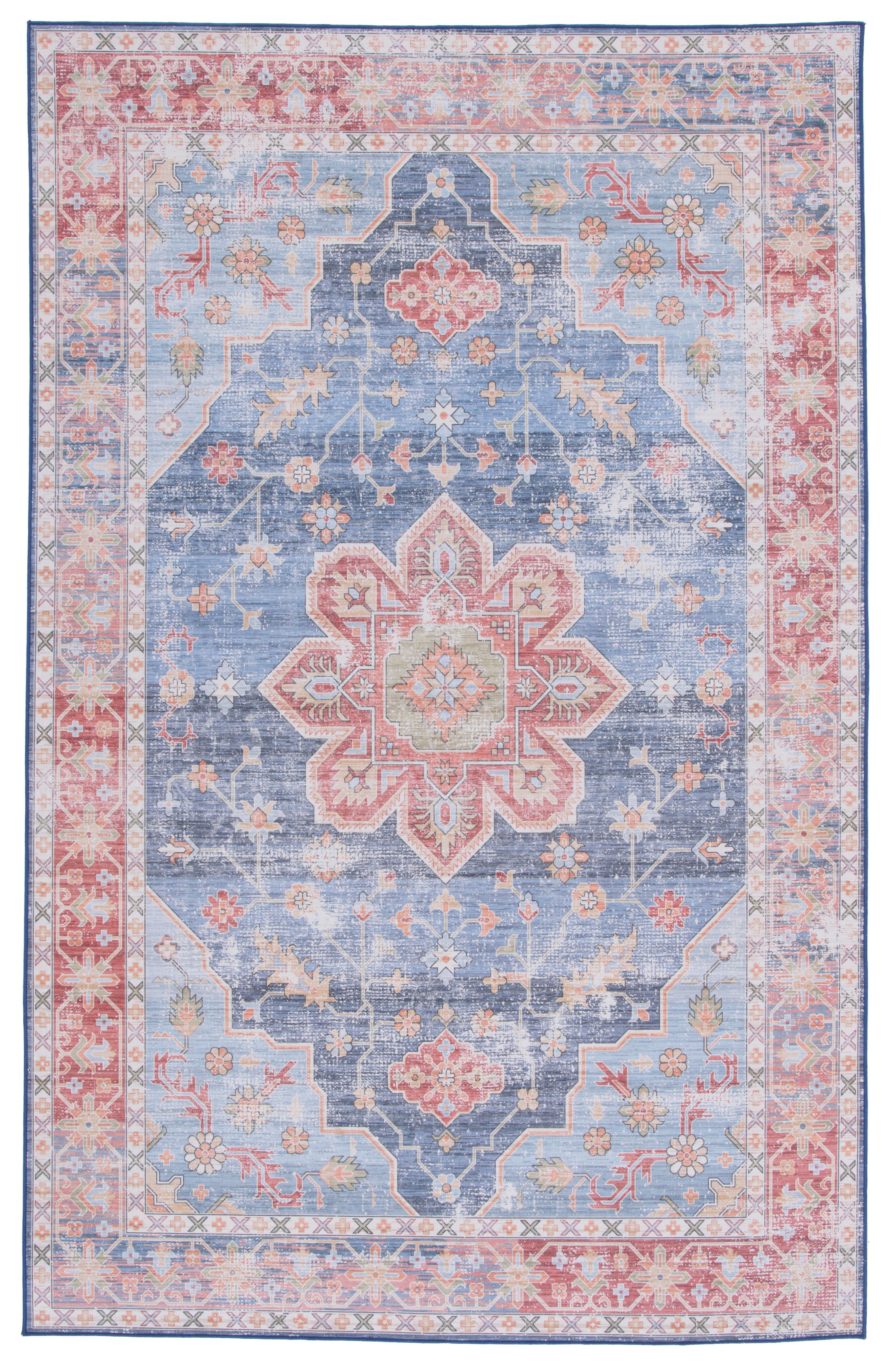 Safavieh Tucson 6' x 9' Area Rug, Blue/Rust, large