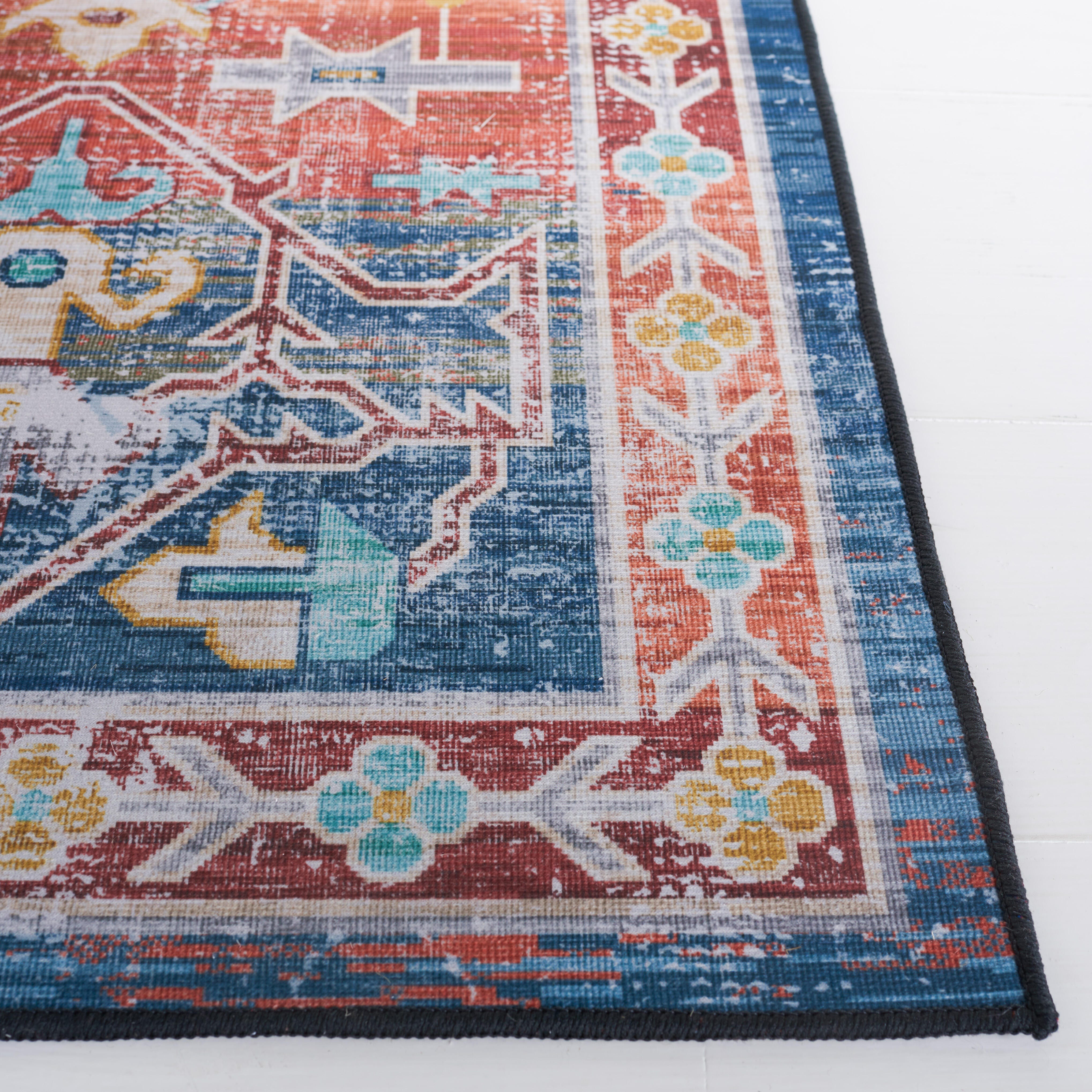 Safavieh Tucson 3' x 5' Area Rug, Blue/Rust, large