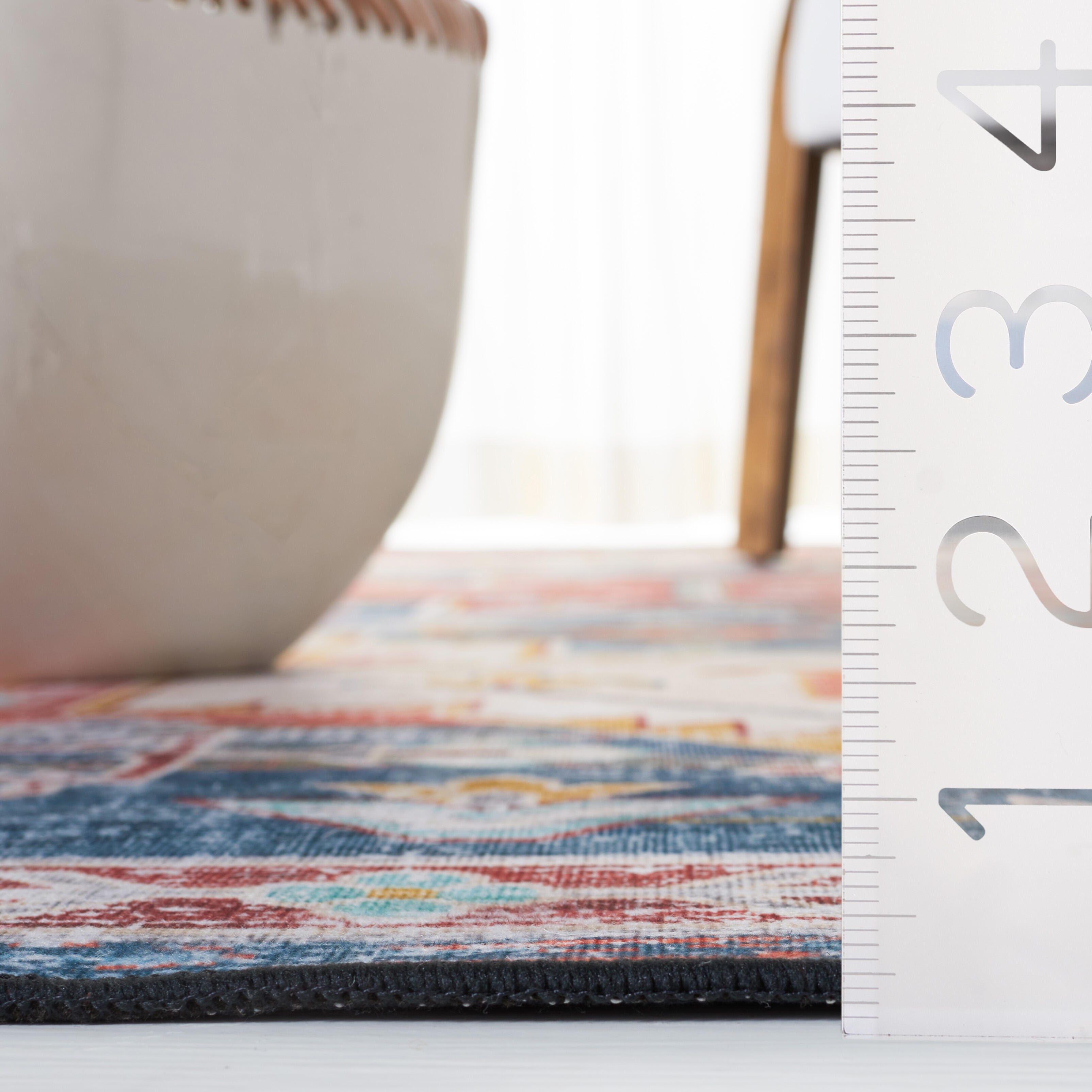 Safavieh Tucson 2' 6" x 10' Runner Rug, Blue/Rust, large