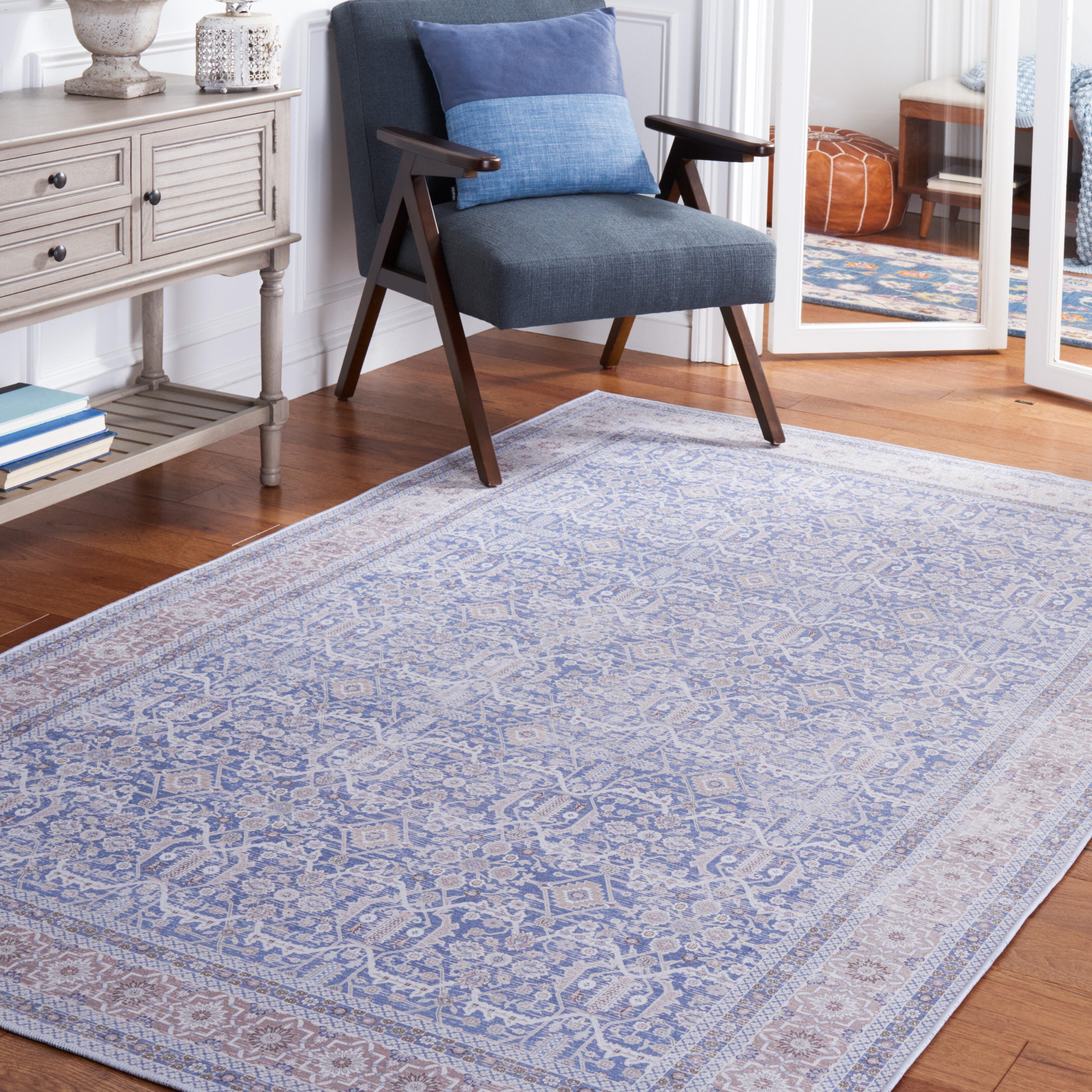 Safavieh Tucson 8' x 10' Area Rug, Blue/Rust, rollover