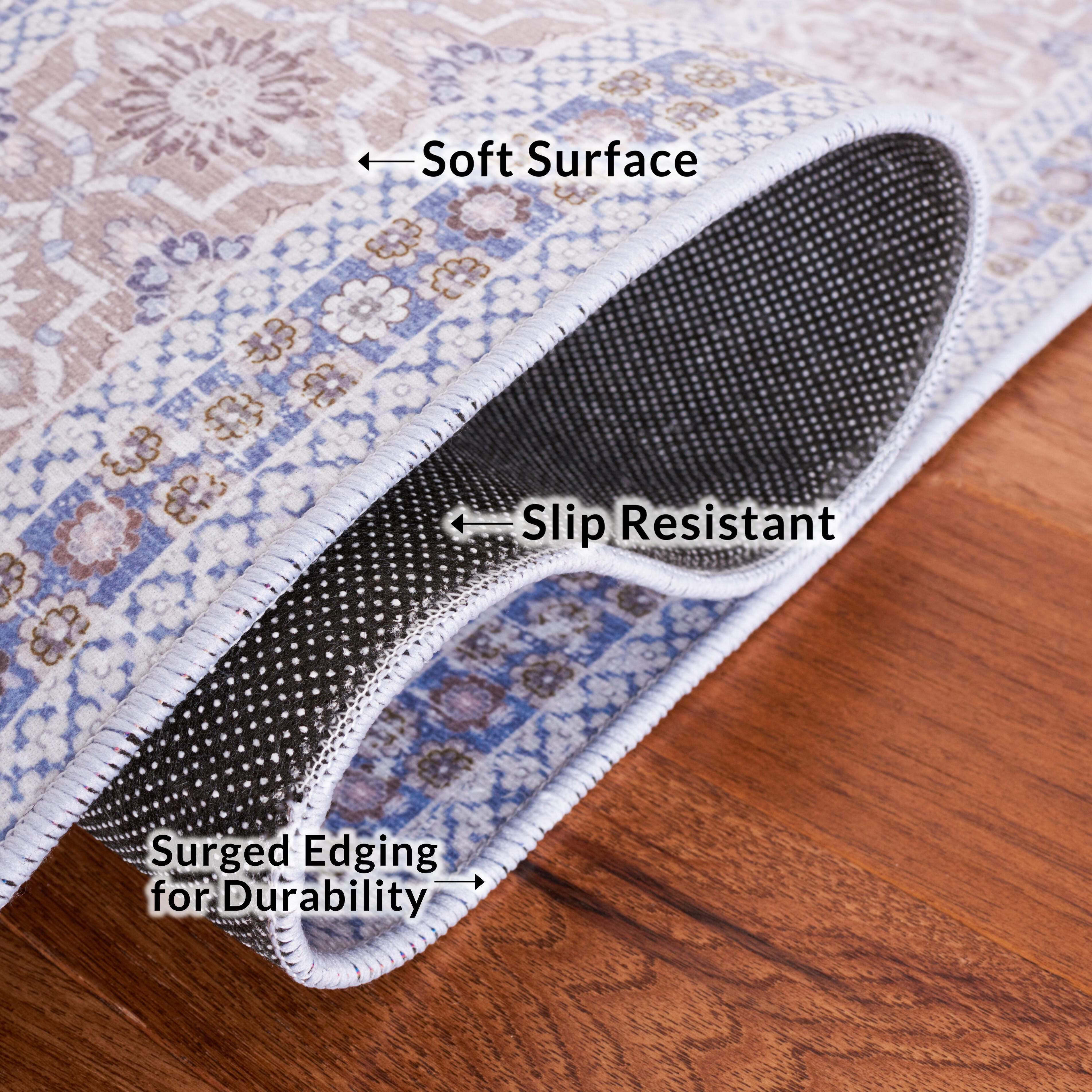 Safavieh Tucson 2' 6" x 8' Runner Rug, Blue/Rust, large